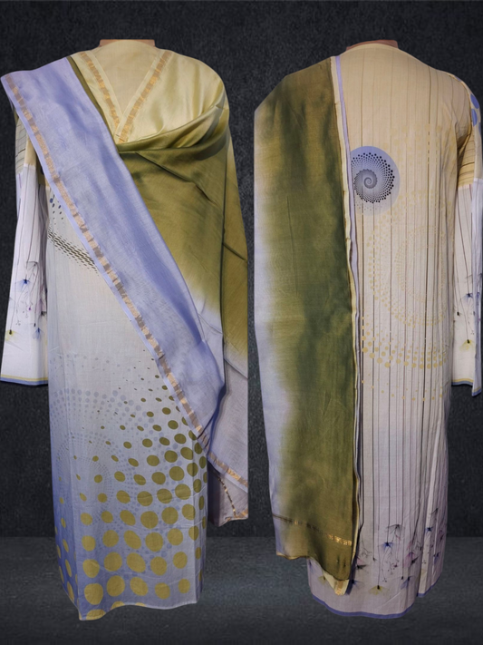 Semi Stitched Cotton Kurta VISHAL KAPUR