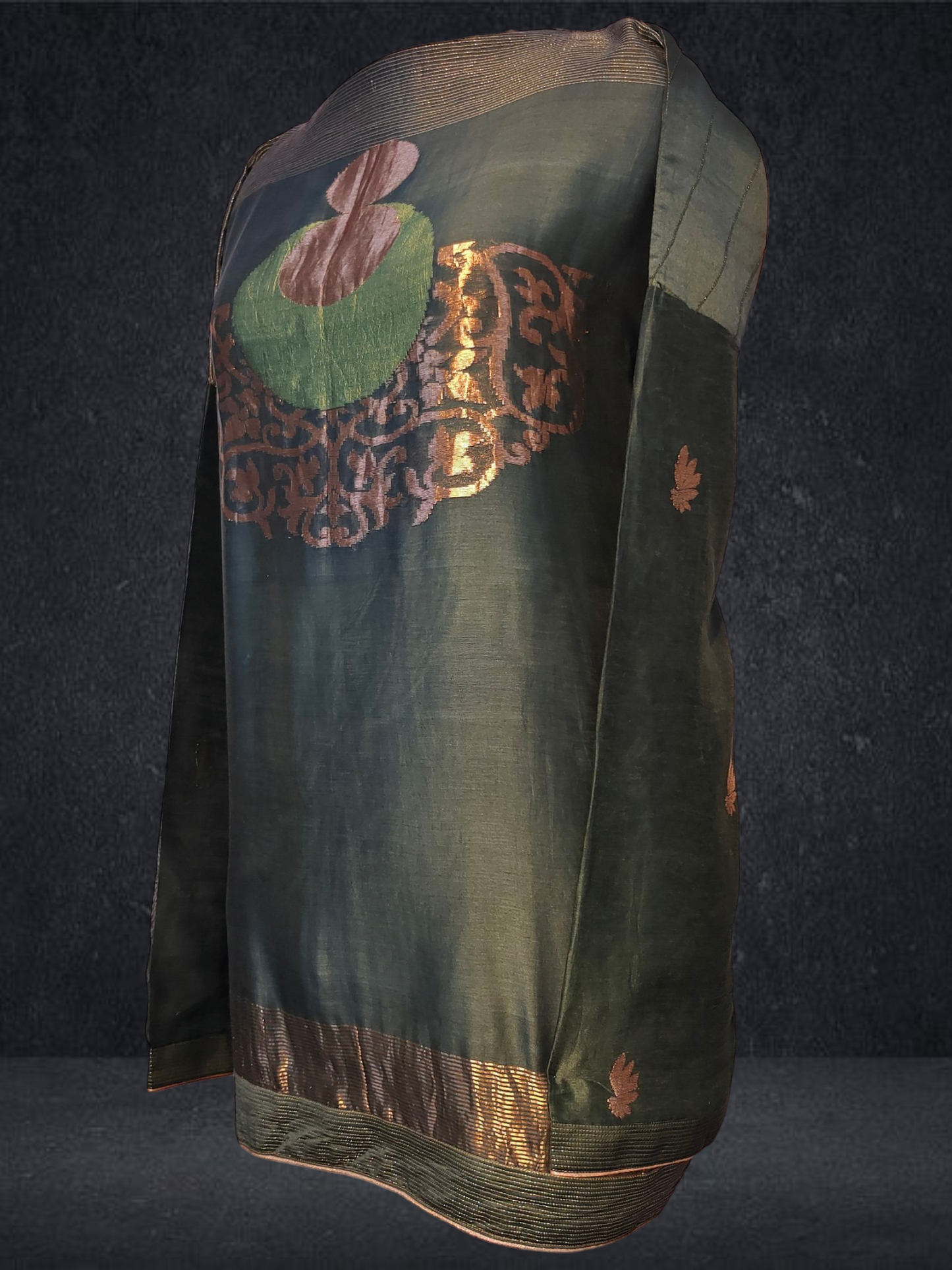 Semi Stitched Chanderi Zariwoven Short Tunic VISHAL KAPUR STUDIO