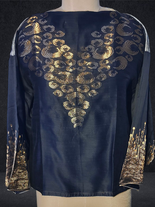 Semistitched Chanderi Ɓlouse