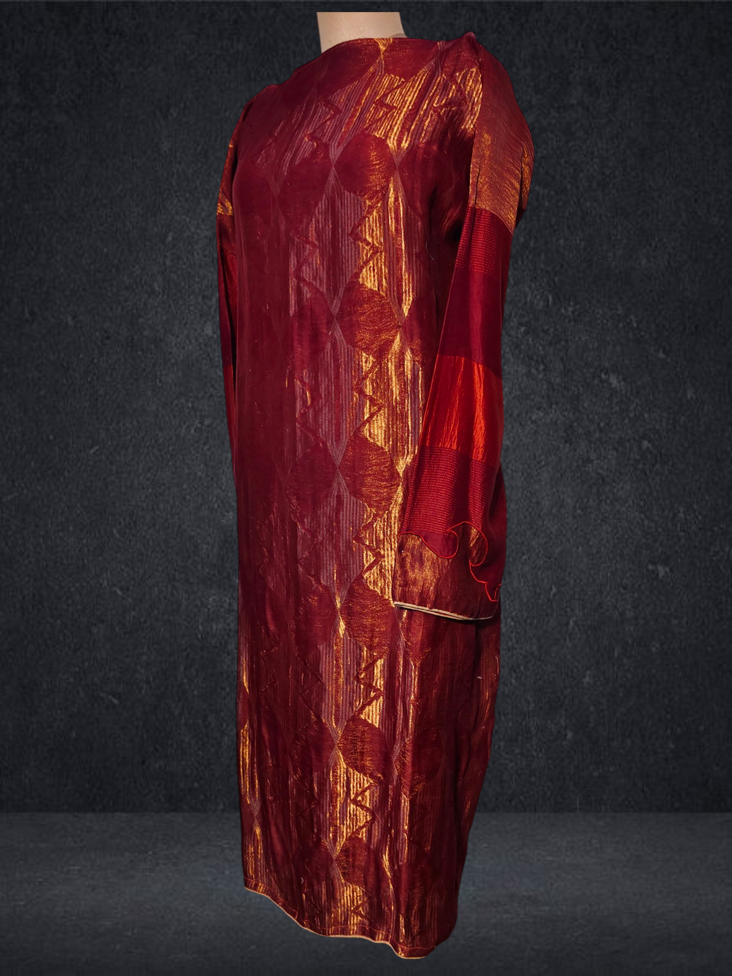 Semi Stitched Formal chanderi Kurta