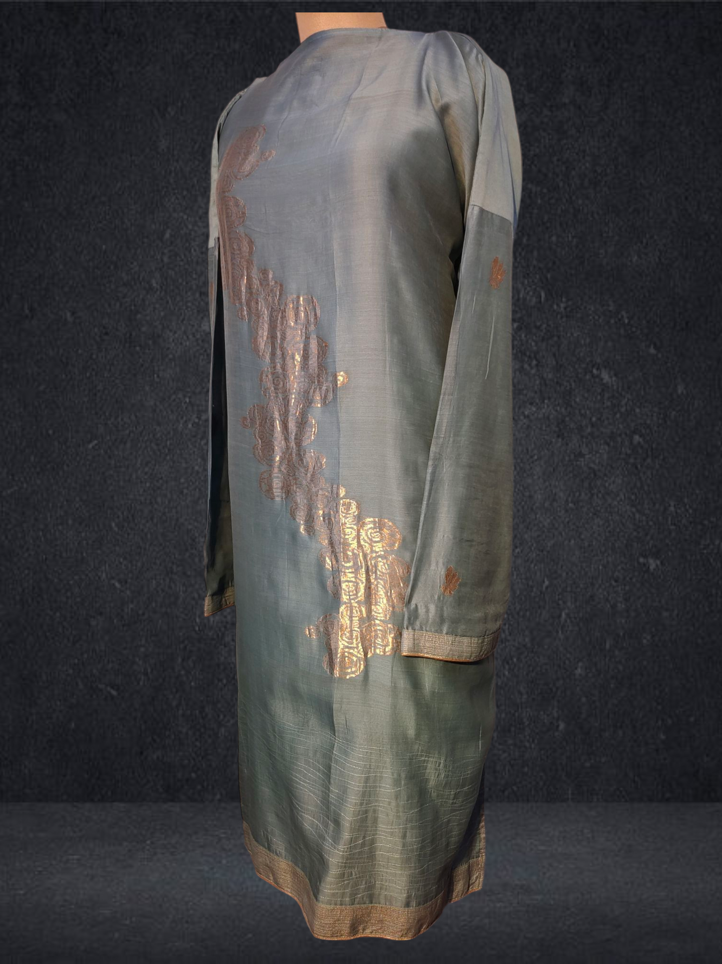 Semi Stitched Formal chanderi Suitset