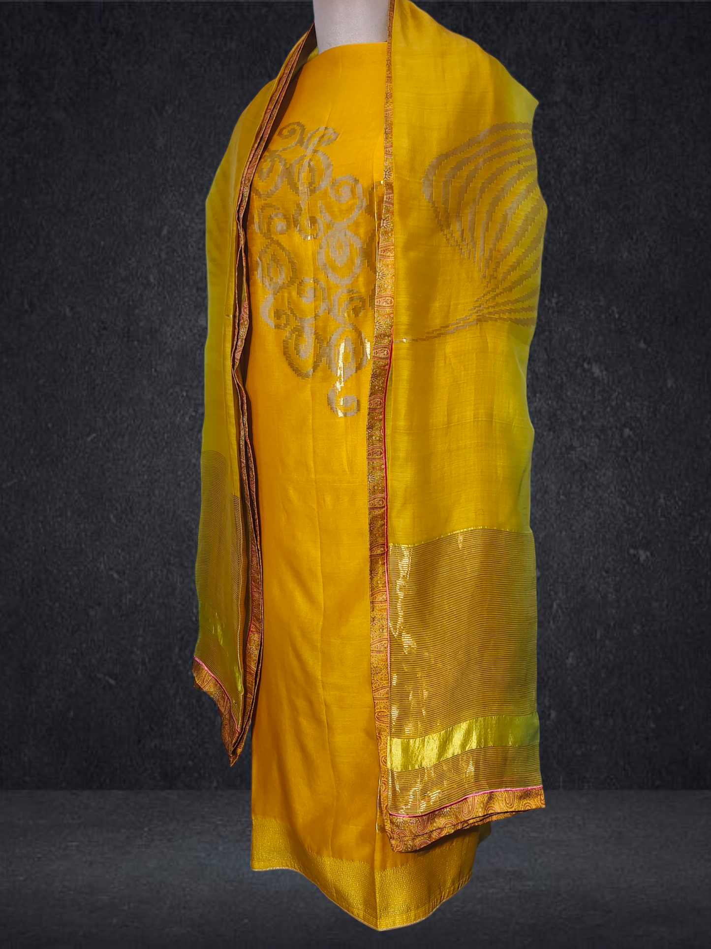 Semi Stitched Formal chanderi Suitset VISHAL KAPUR