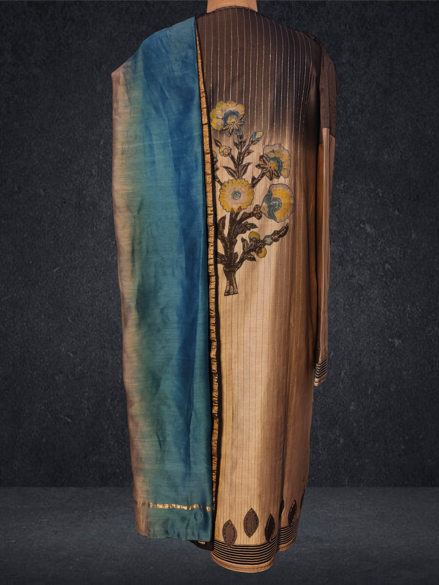 Semi Stitched Formal chanderi Suitset VISHAL KAPUR