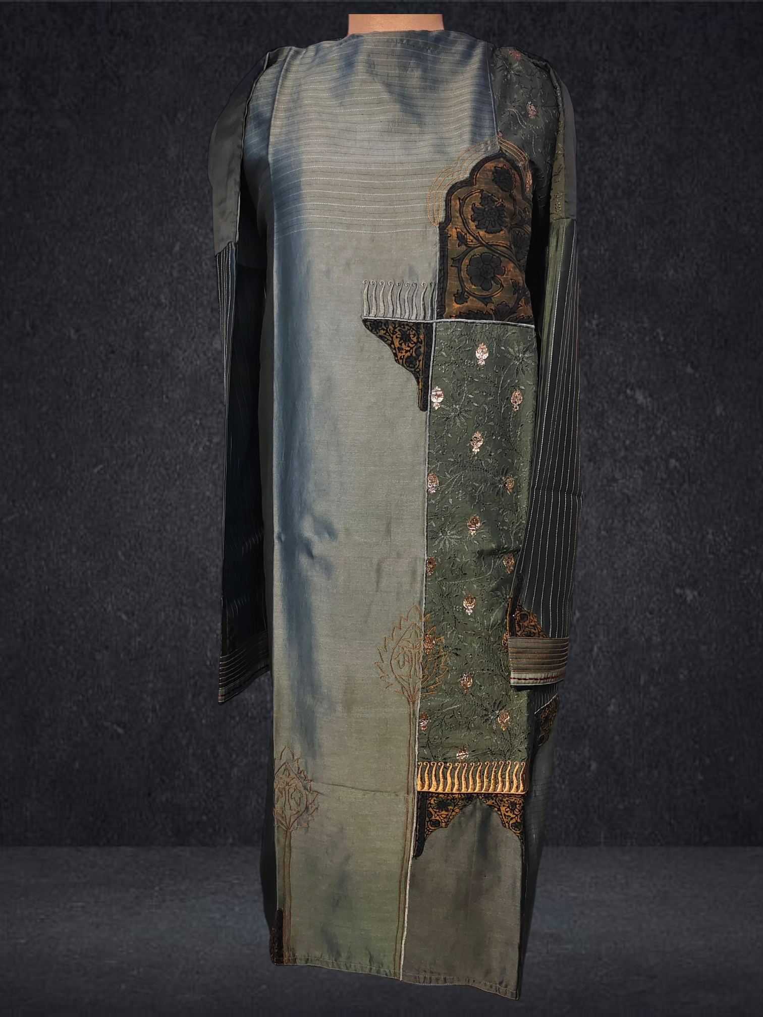 Semi Stitched Formal chanderi Kurta VISHAL KAPUR