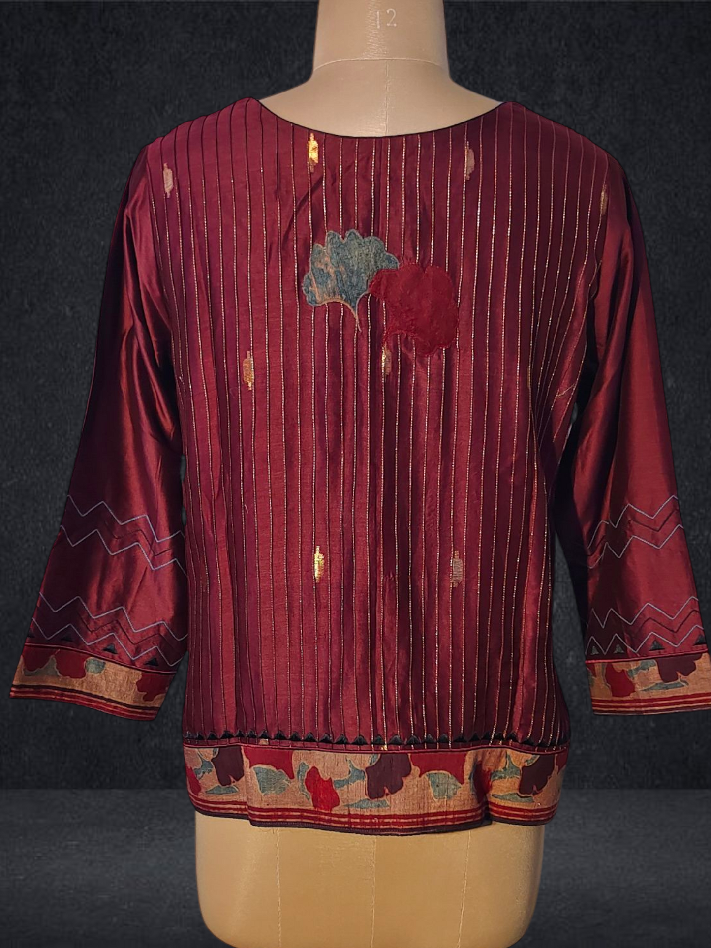 Stitched Chanderi Zariwoven Short Jacket