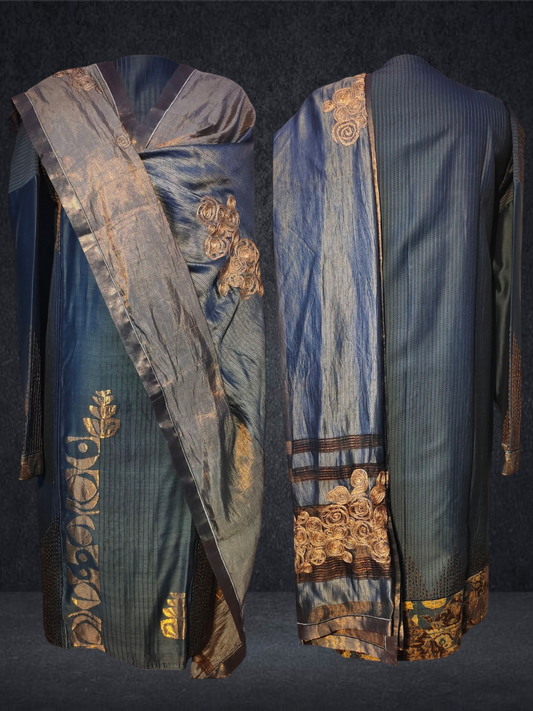 Semi Stitched Formal chanderi Suitset
