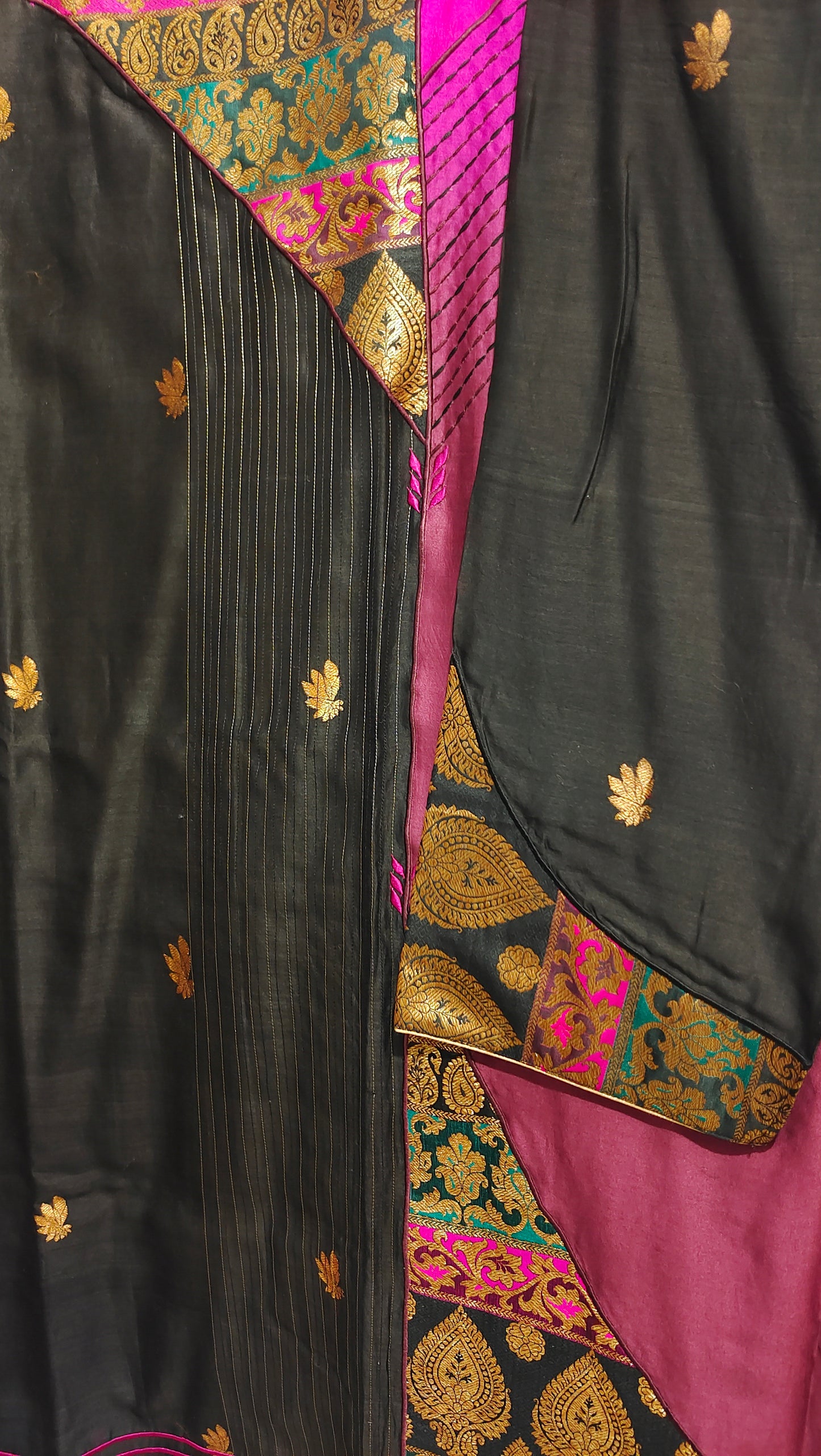 Semi Stitched Chanderi Formal Suitset
