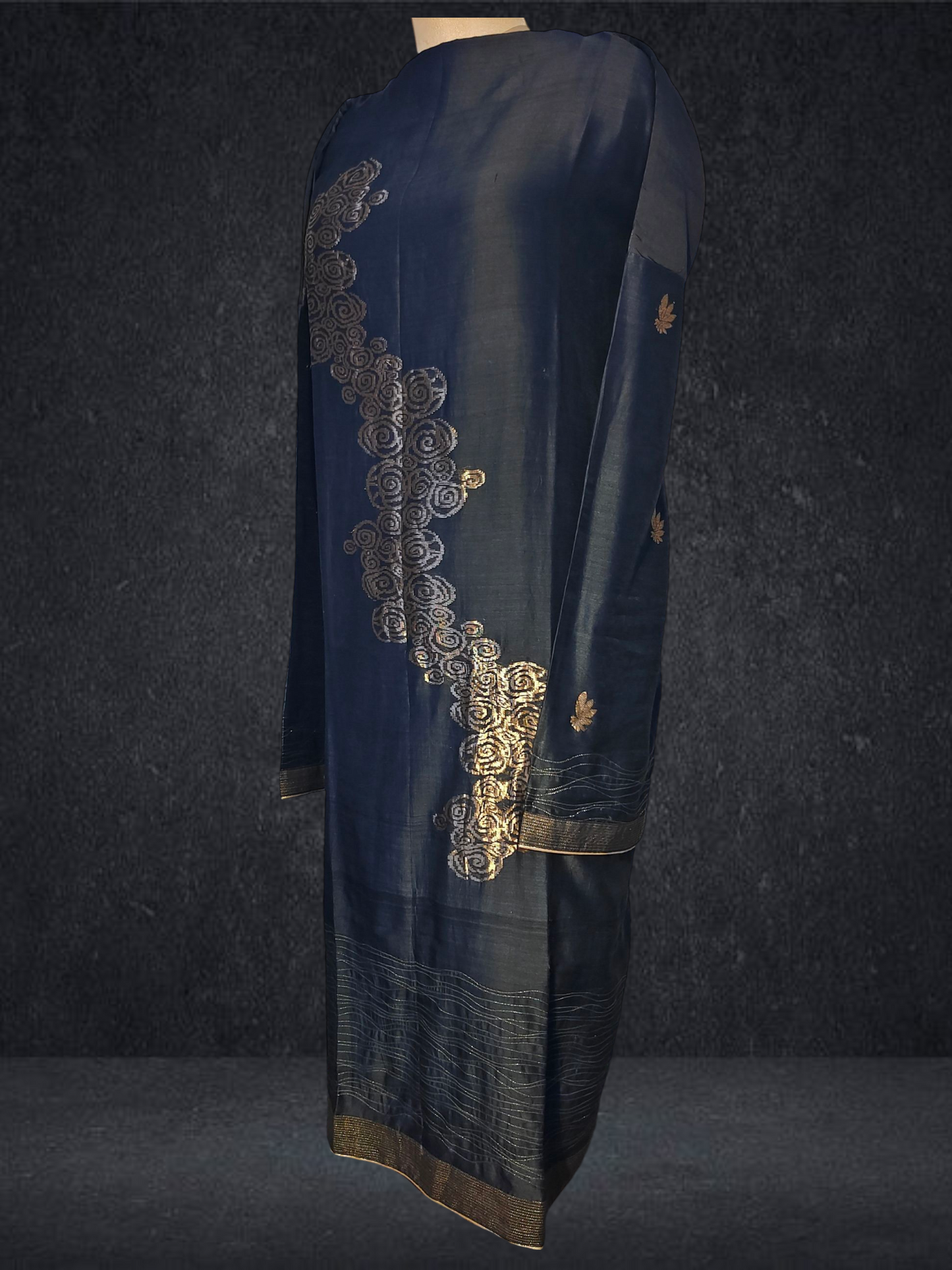 Semi Stitched Formal chanderi Suitset