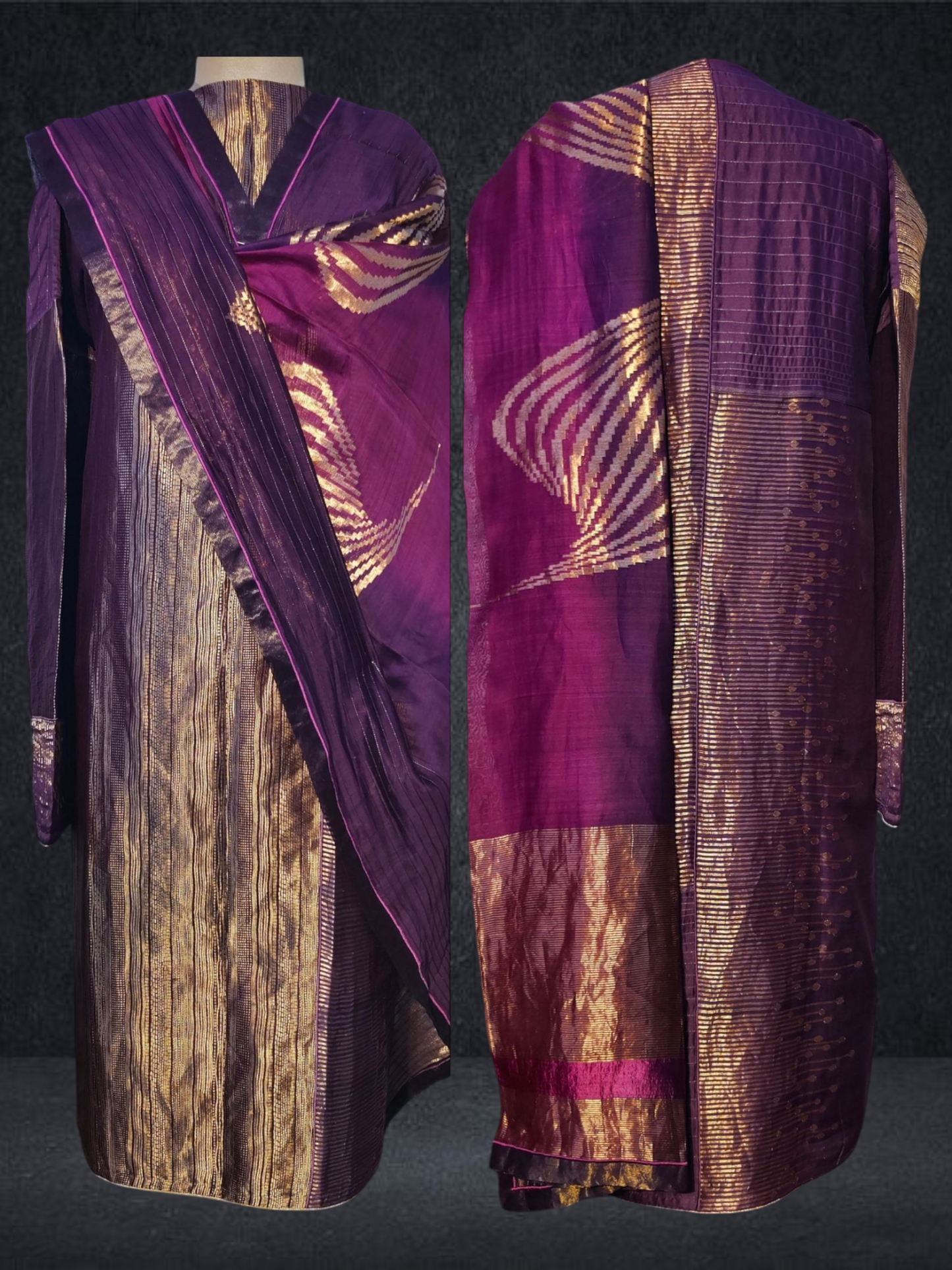 Semi Stitched Formal chanderi Suitset