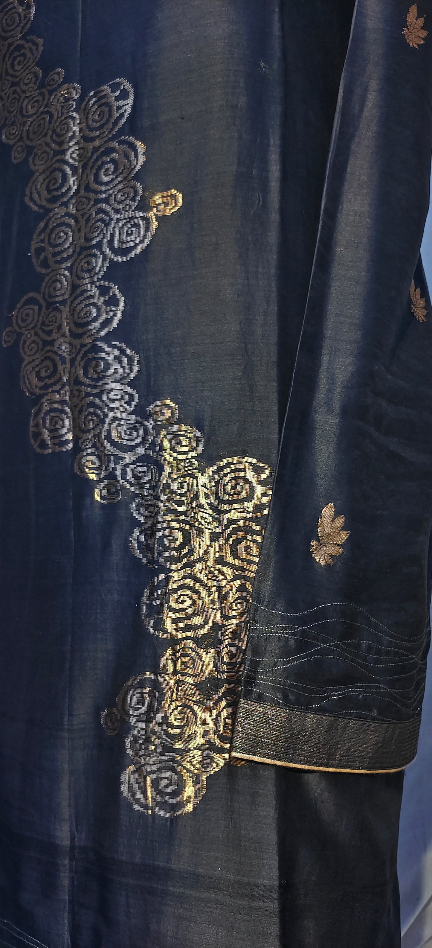 Semi Stitched Formal chanderi Suitset