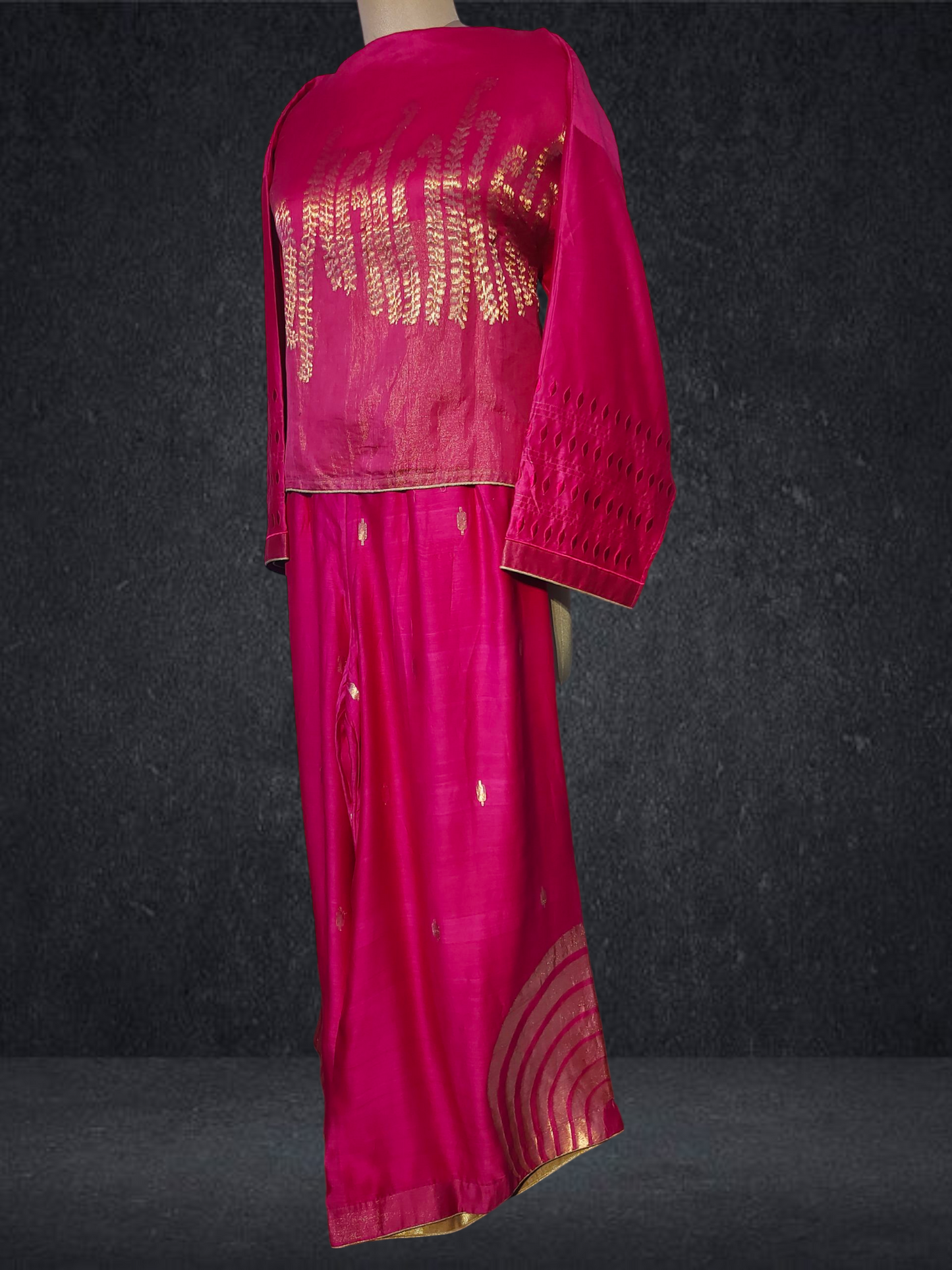 Stitched Chanderi Long Dress