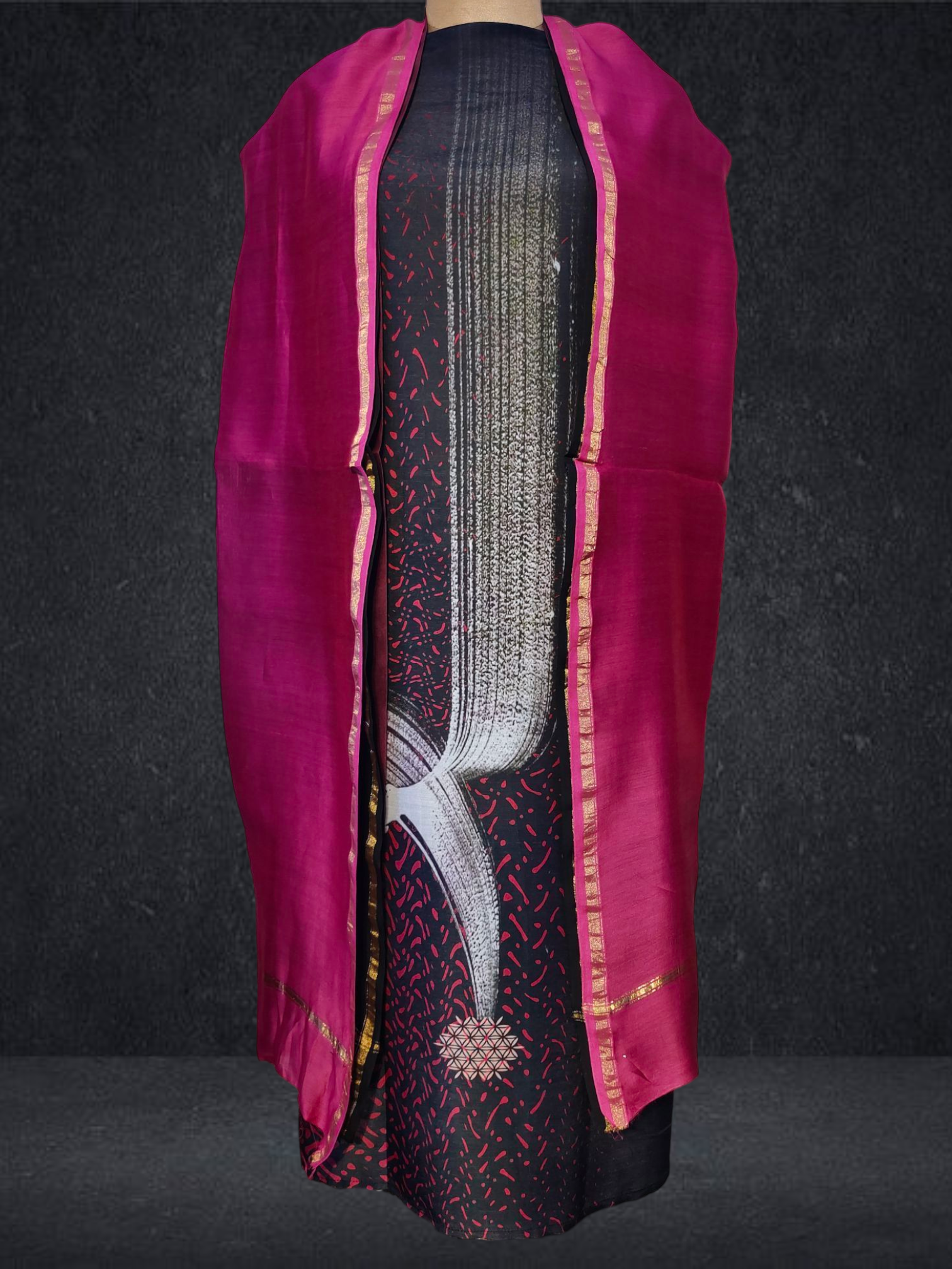 Semi Stitched Chanderi Casual Suitset VISHAL KAPUR