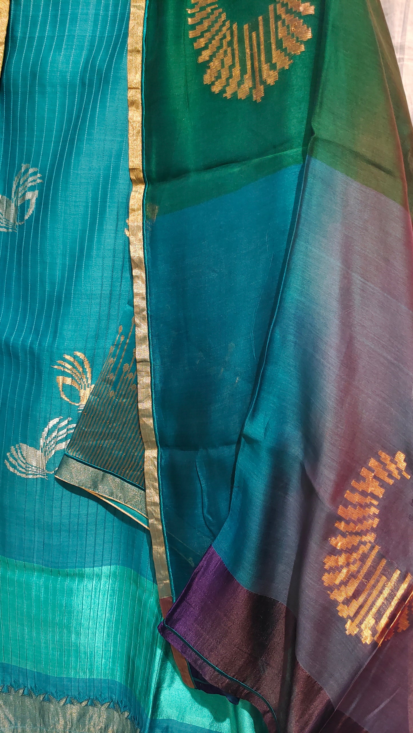 Semi Stitched Formal chanderi Suitset