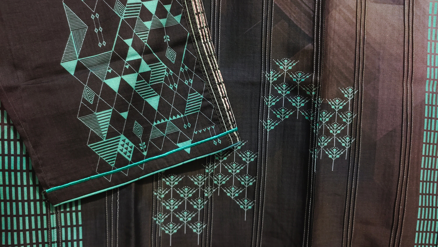 Semi Stitched printed chanderi Tunic