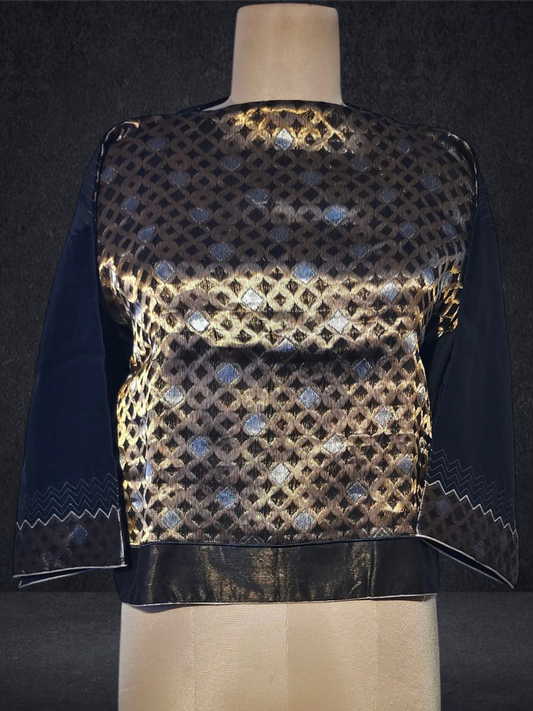 Semistitched Chanderi Ɓlouse