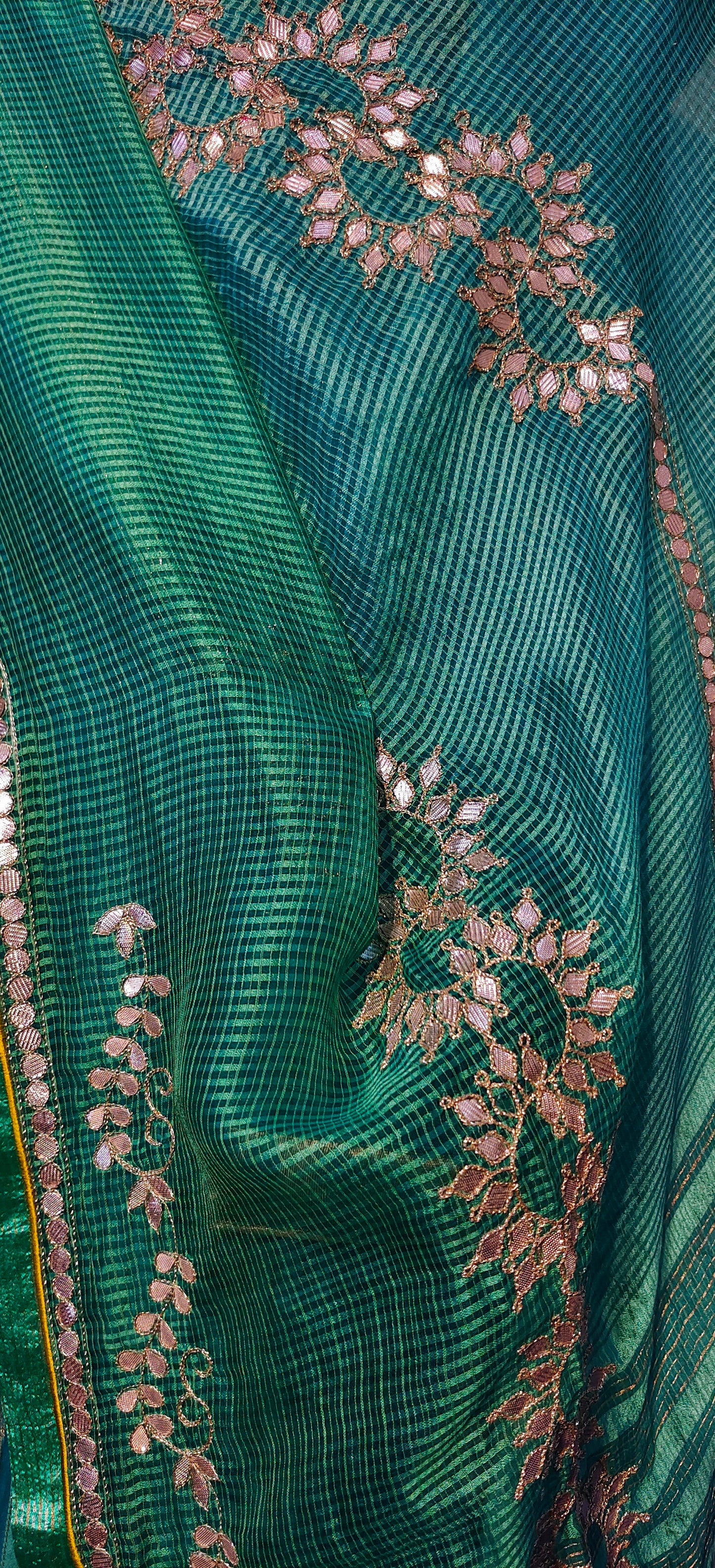 Semi Stitched Formal chanderi Suitset