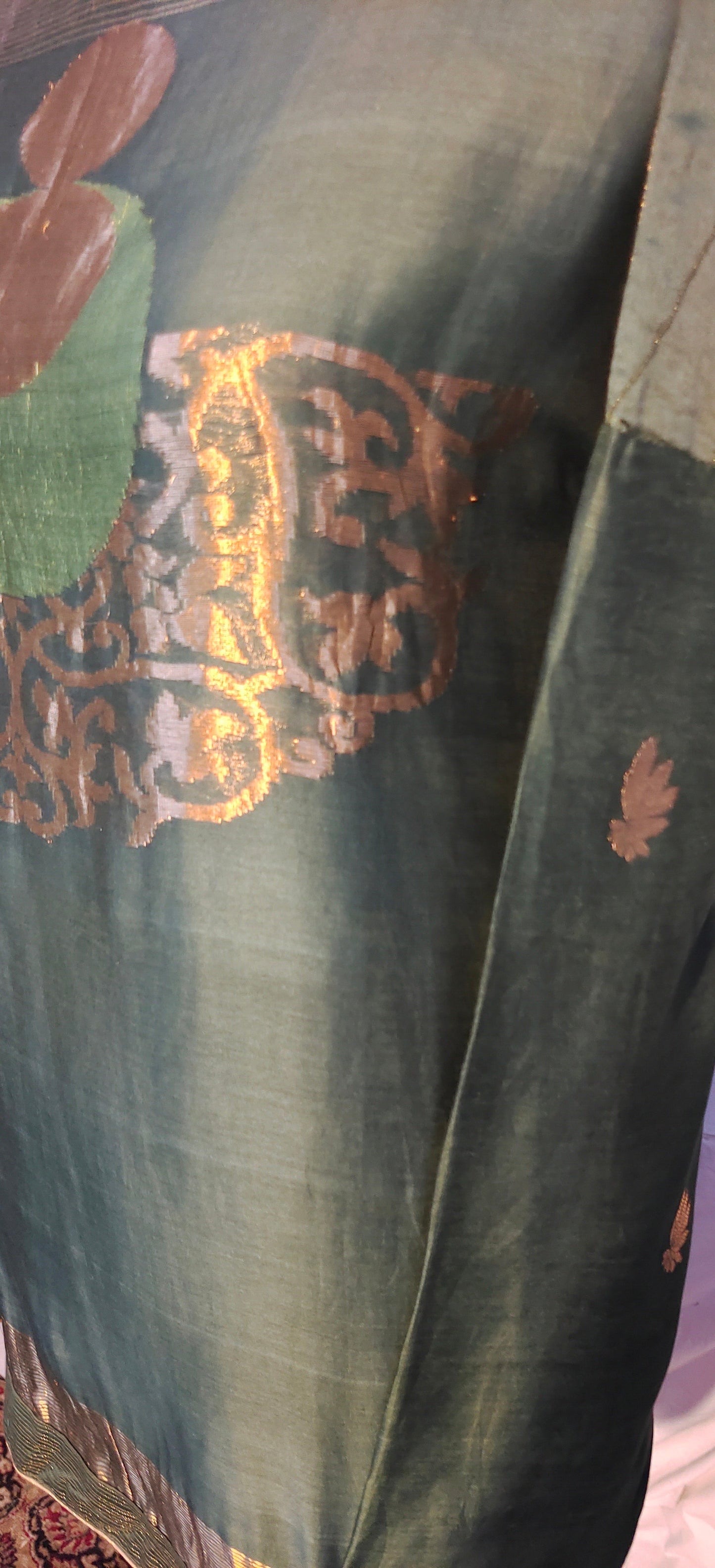 Semi Stitched Chanderi Zariwoven Short Tunic VISHAL KAPUR STUDIO