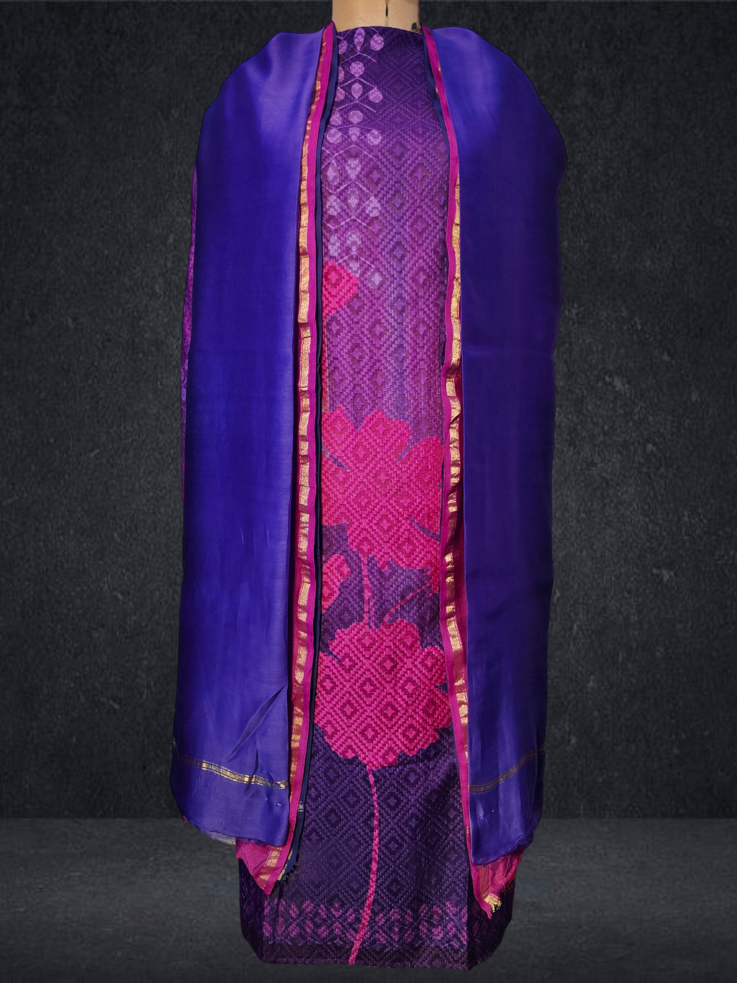 Semi Stitched Chanderi Casual Suitset VISHAL KAPUR