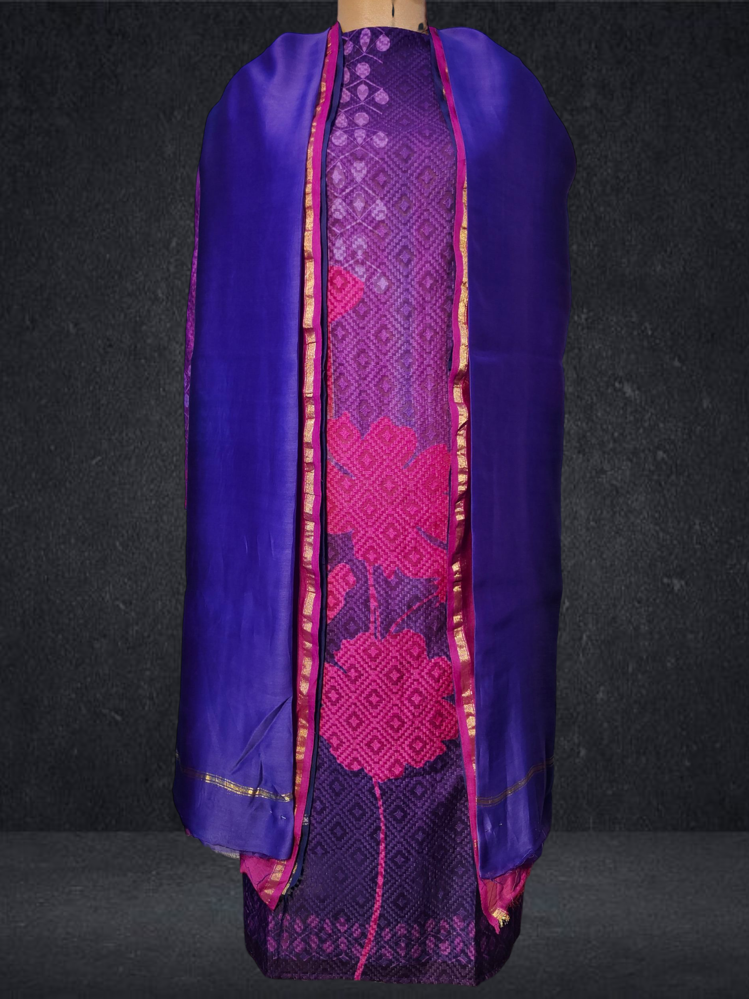 Semi Stitched Chanderi Casual Suitset VISHAL KAPUR