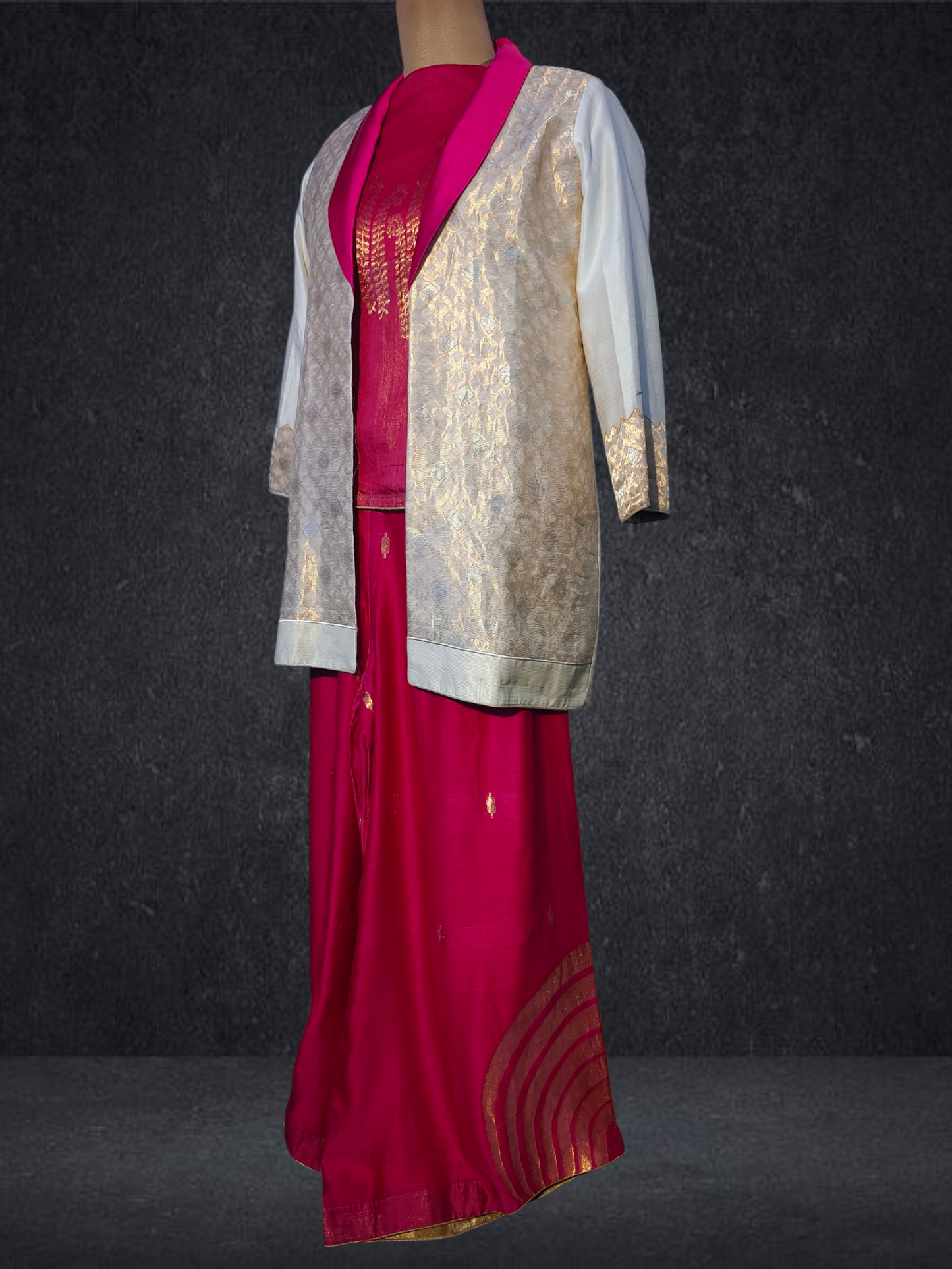 Stitched Chanderi Long Dress
