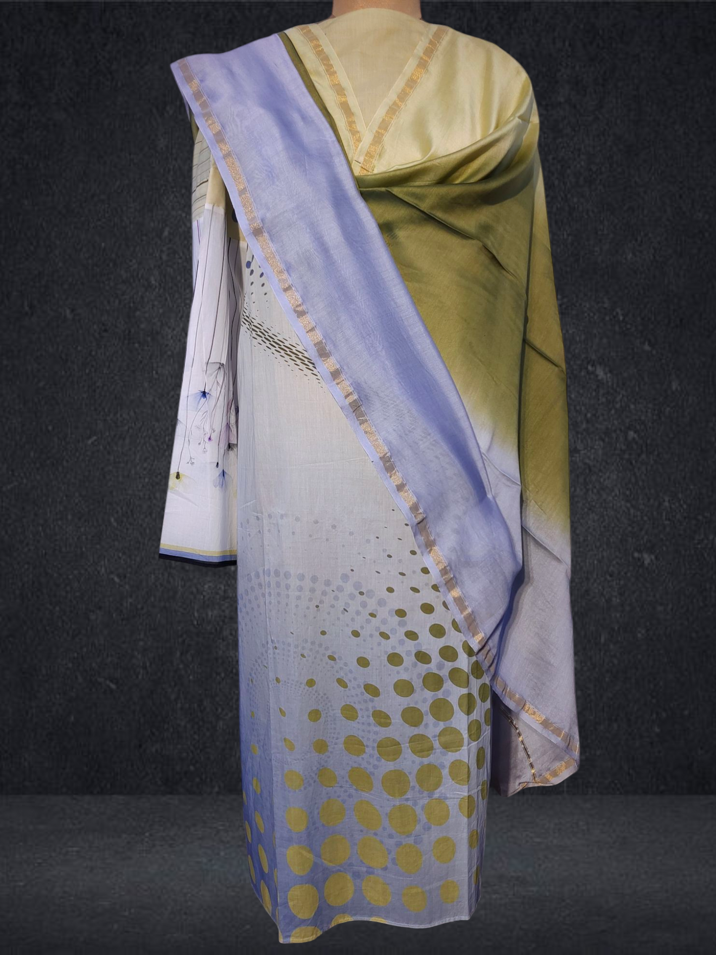 Semi Stitched Cotton Kurta VISHAL KAPUR