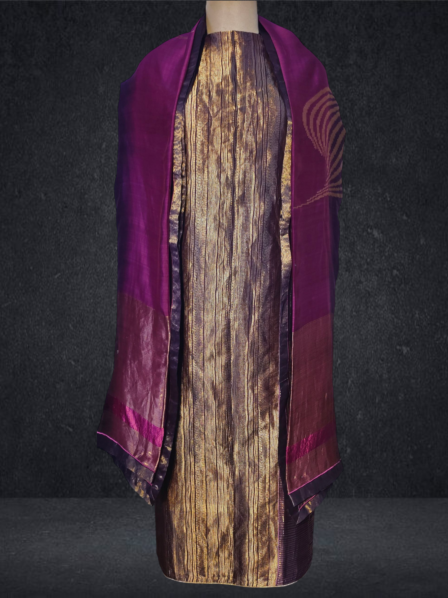 Semi Stitched Formal chanderi Suitset