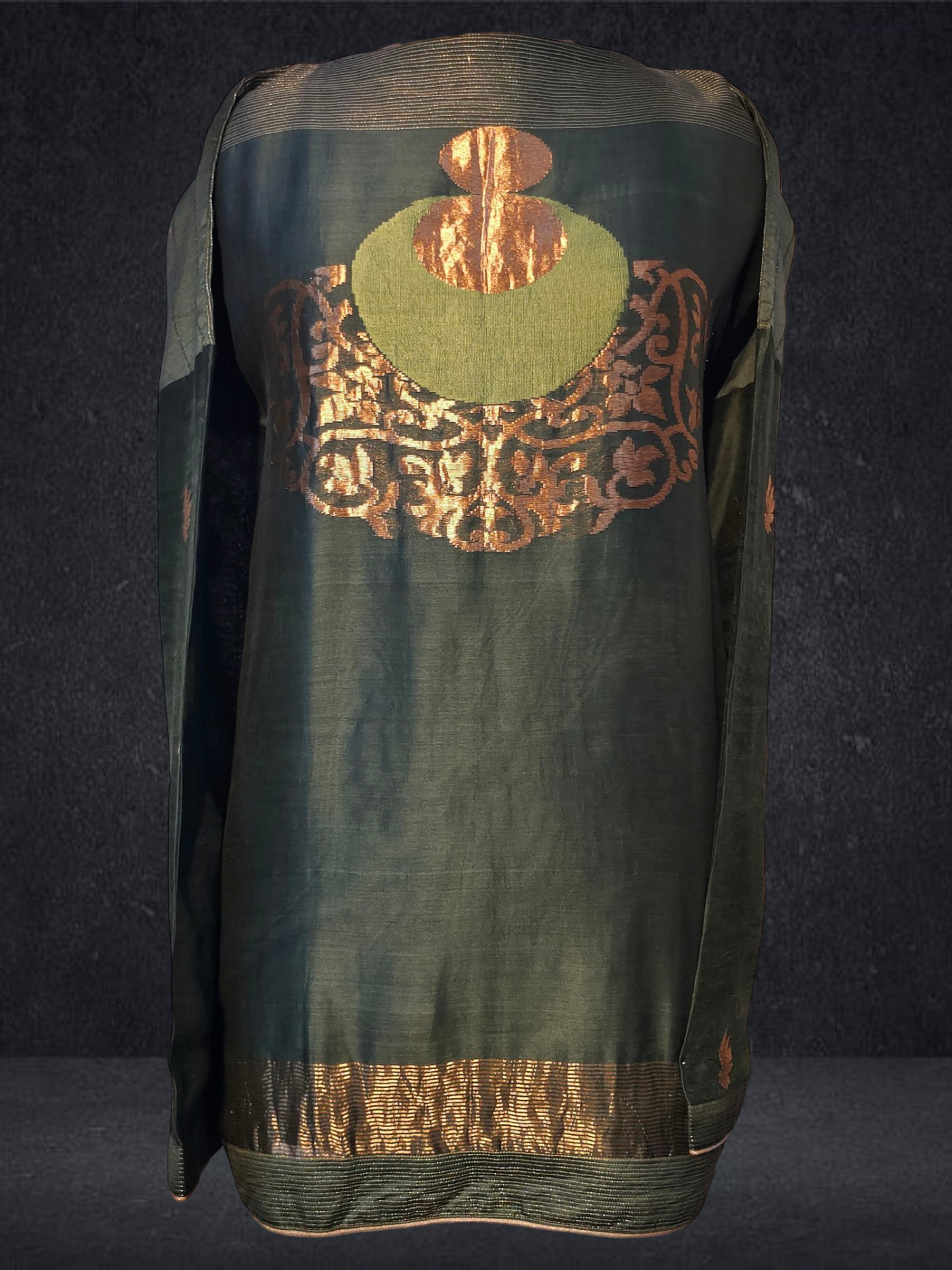 Semi Stitched Chanderi Zariwoven Short Tunic VISHAL KAPUR STUDIO