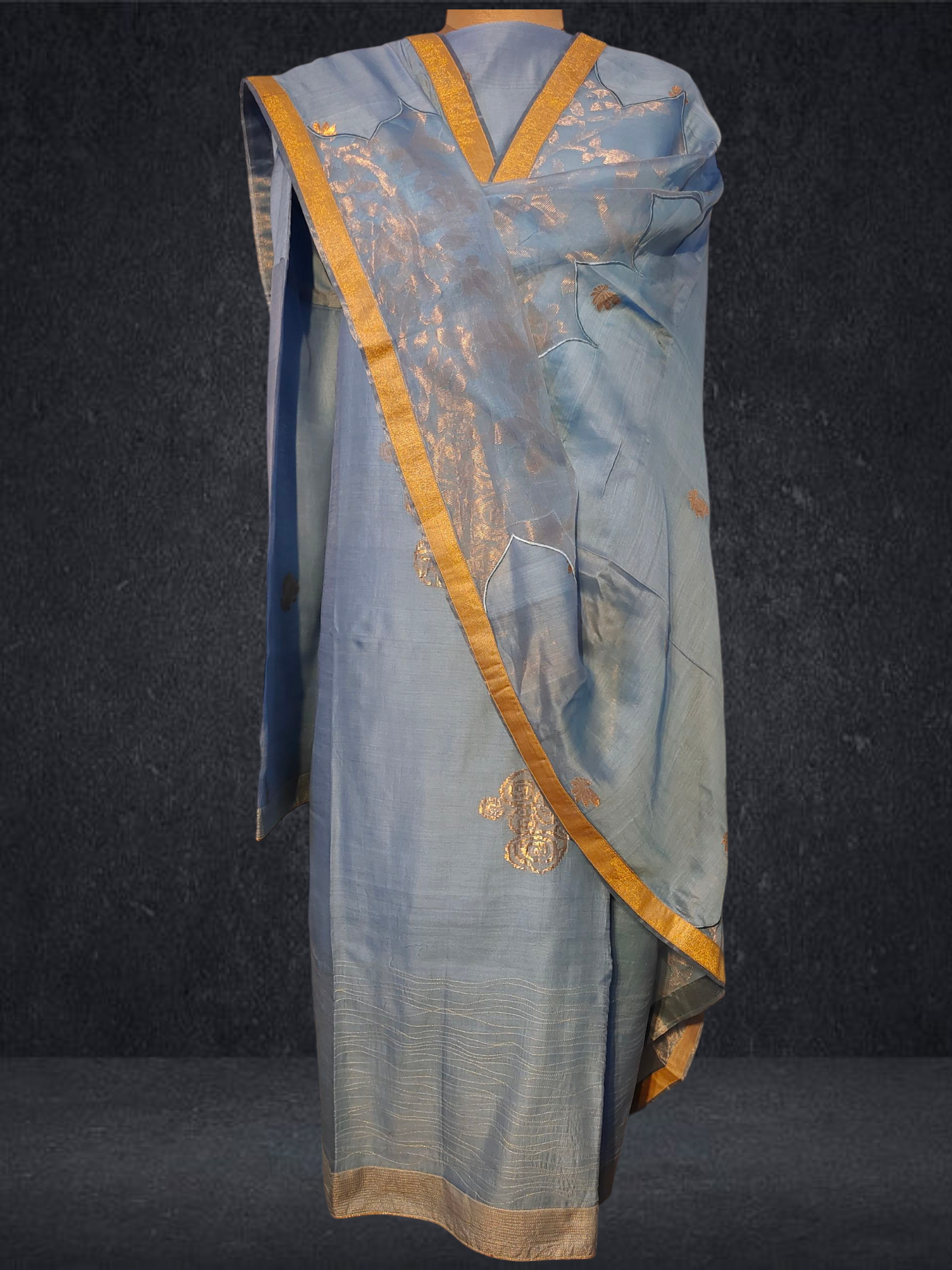 Semi Stitched Formal chanderi Suitset VISHAL KAPUR