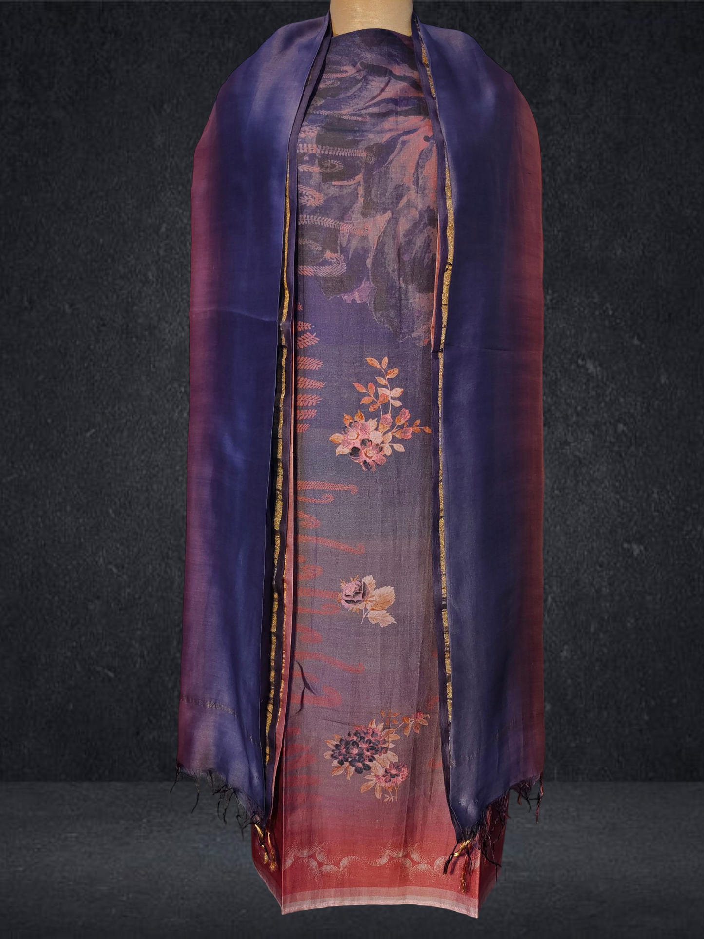 Semi Stitched Chanderi Casual Suitset VISHAL KAPUR