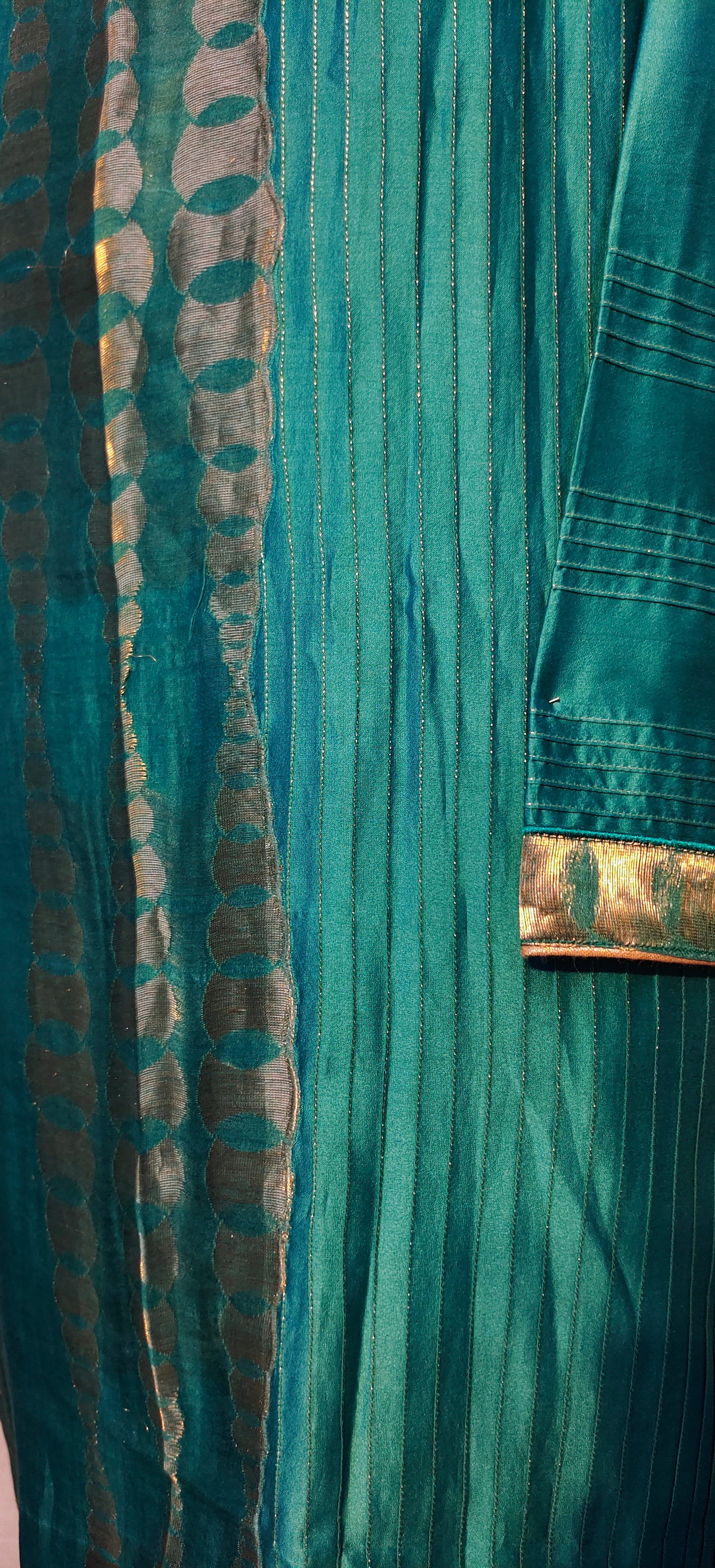 Semi Stitched Formal chanderi Suitset