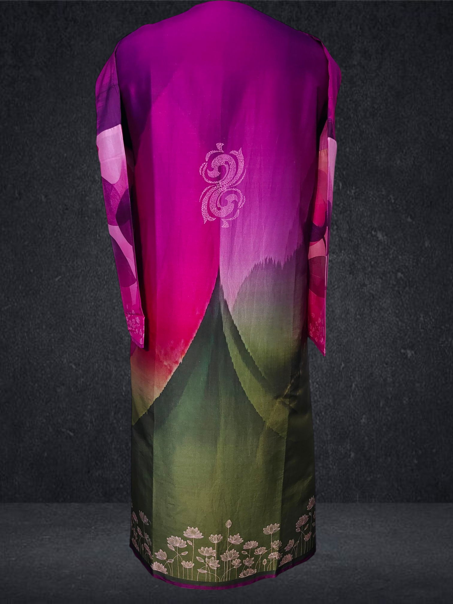 Semi Stitched Chanderi printed kurta VISHAL KAPUR