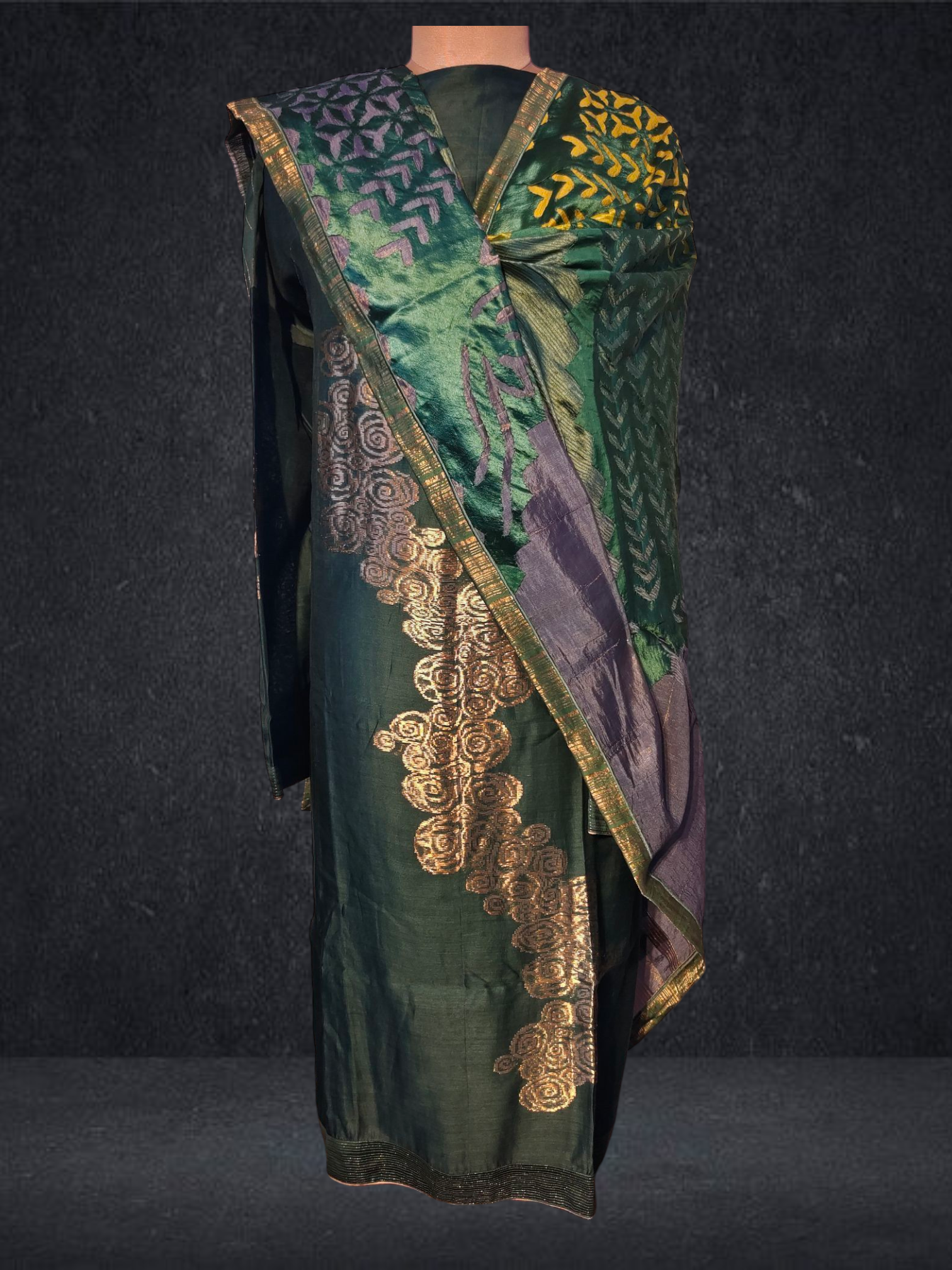 Semi Stitched Chanderi Kurta VISHAL KAPUR