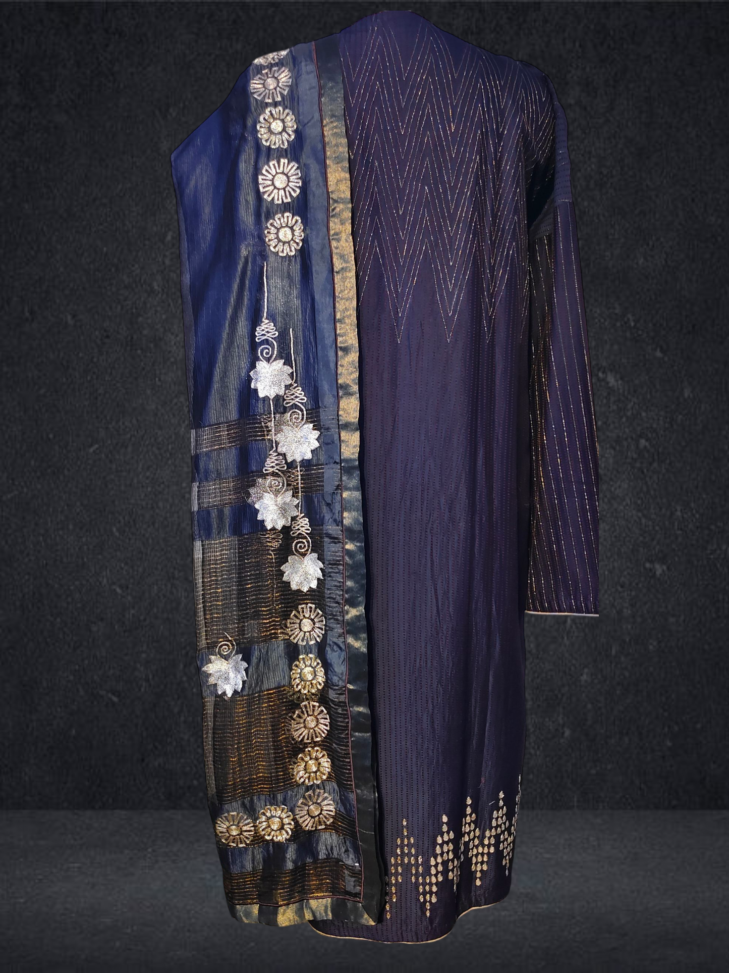 Semi Stitched Formal chanderi Suitset