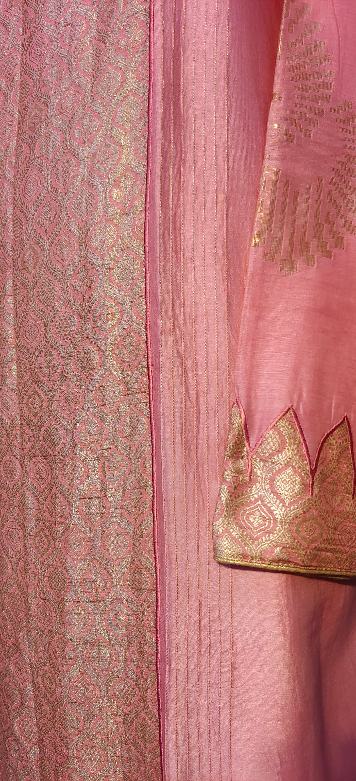 Semi Stitched Formal chanderi Kurta