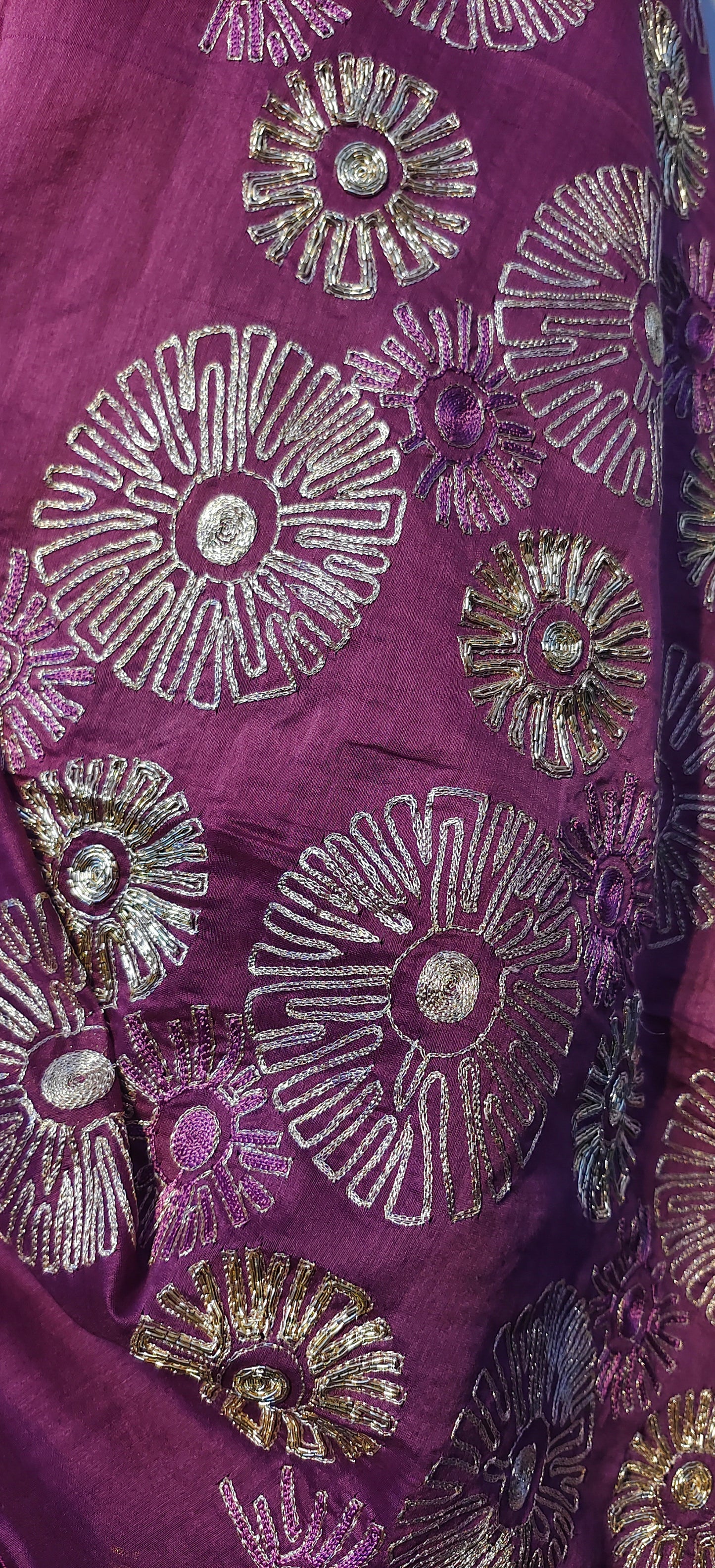 Semi Stitched Formal chanderi Suitset