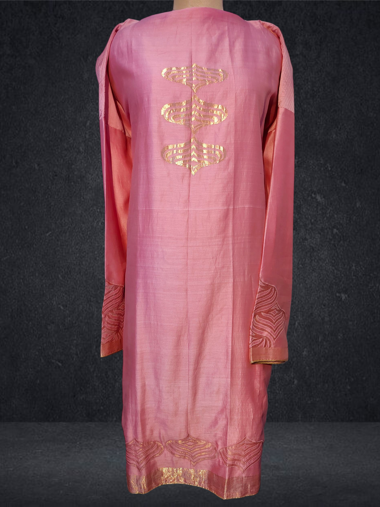 Semi Stitched Formal chanderi Suitset