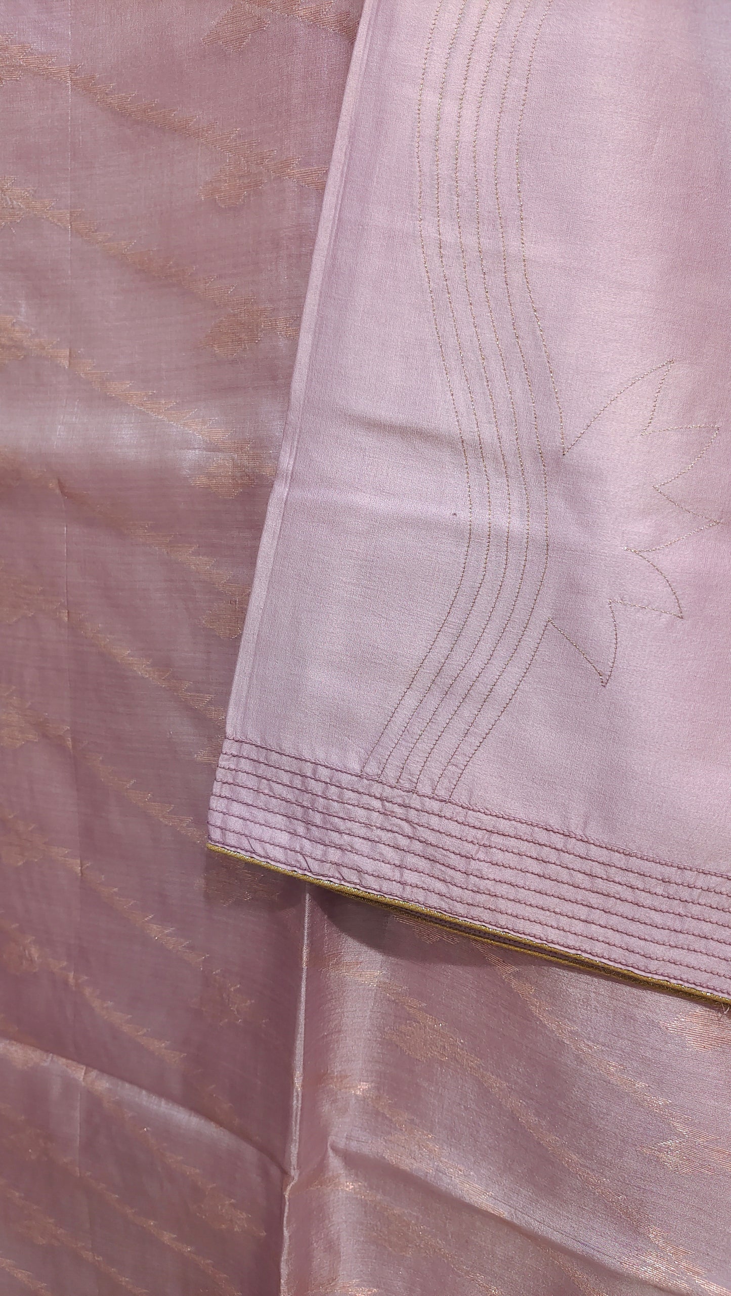 Semi Stitched Chanderi Formal kurta