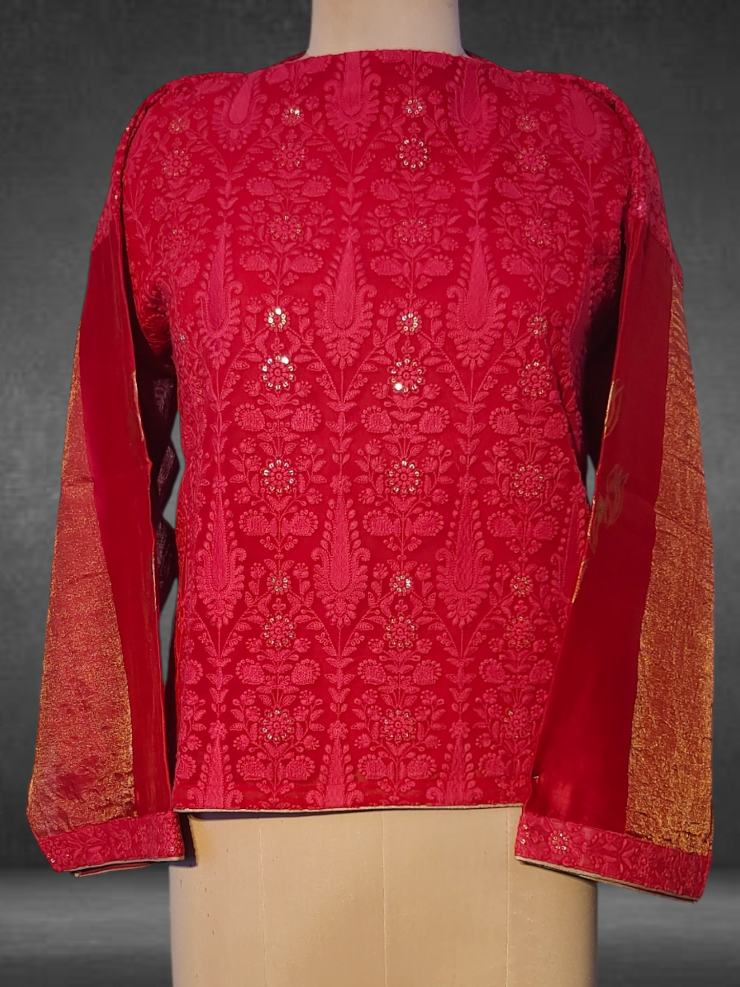 Semistitched Georgette Embroidered Formal Ɓlouse