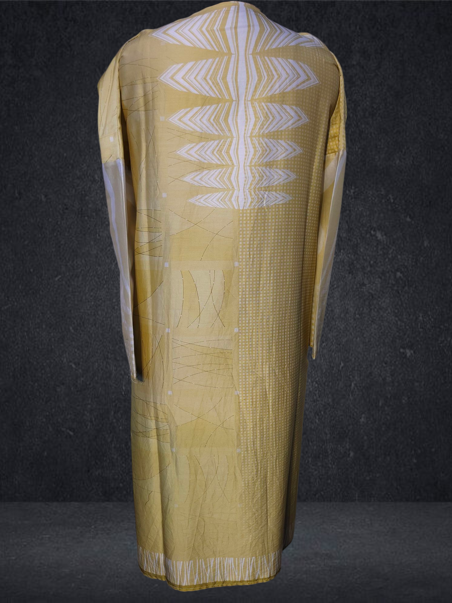 Semi Stitched Chanderi printed kurta VISHAL KAPUR