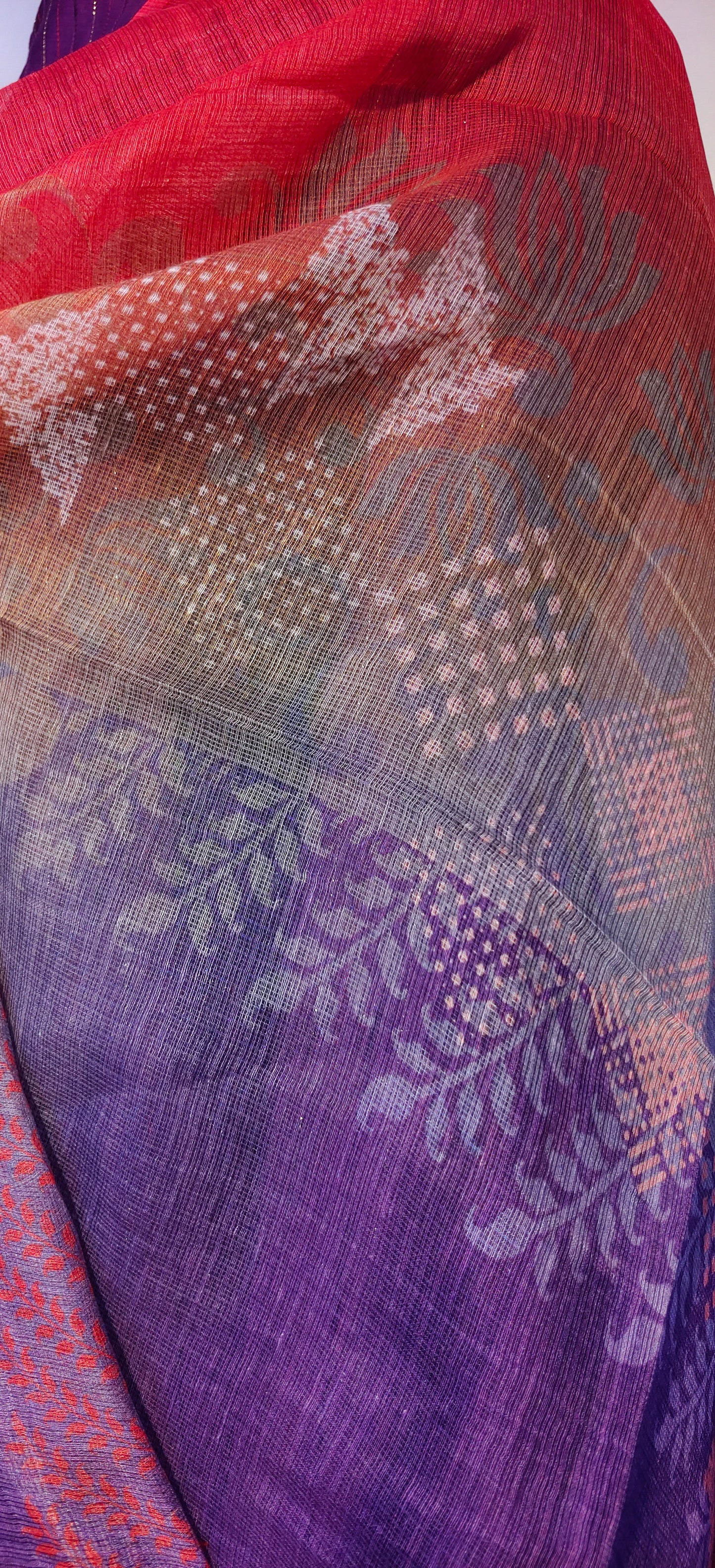 Semi Stitched chanderi Casual Suitset