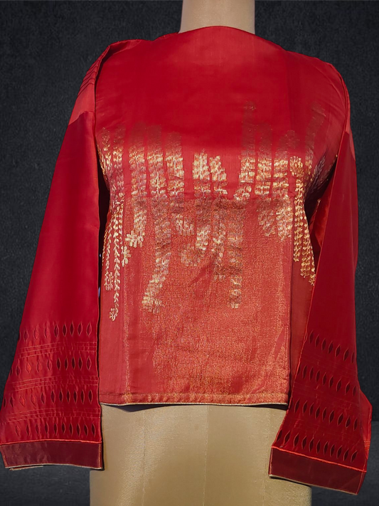 Semistitched Chanderi Ɓlouse