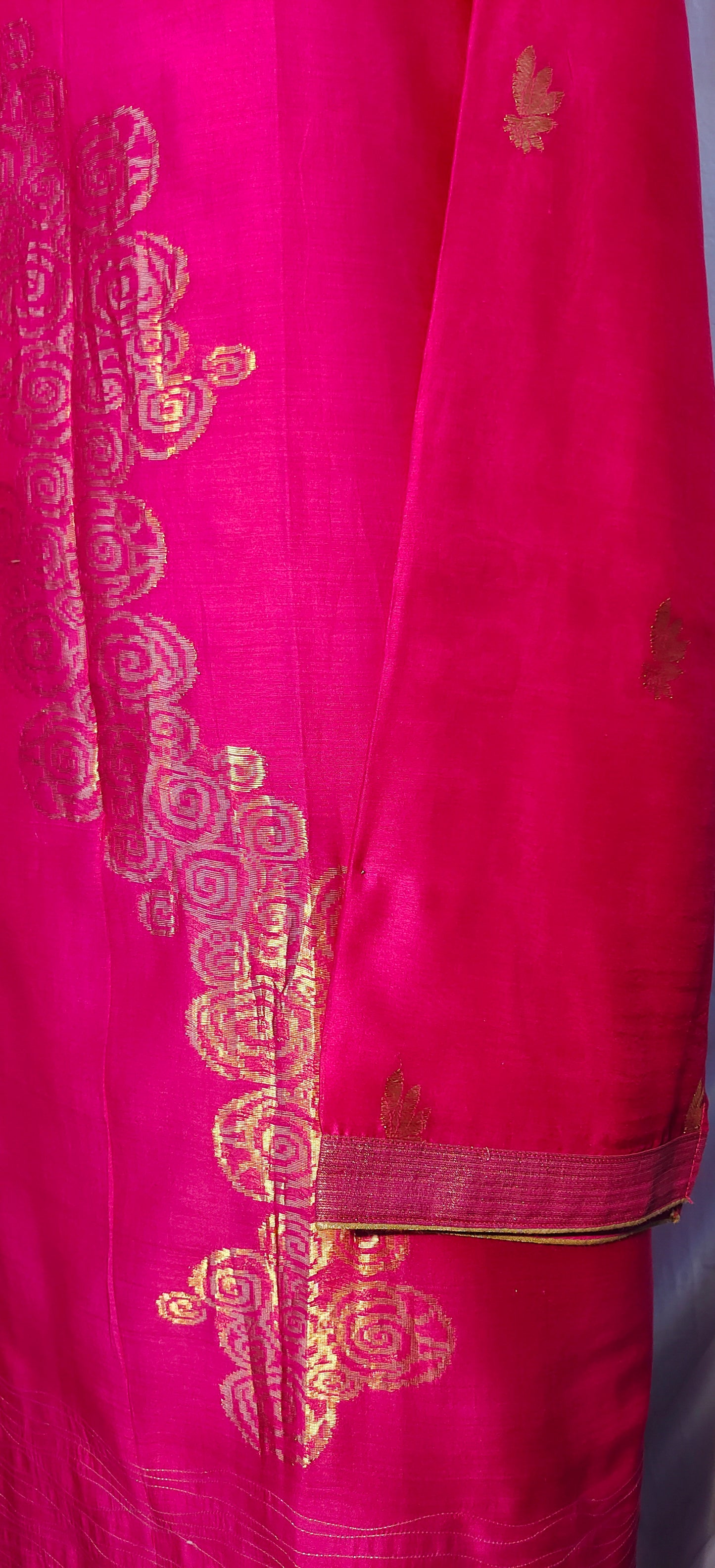 Semi Stitched Chanderi kurta