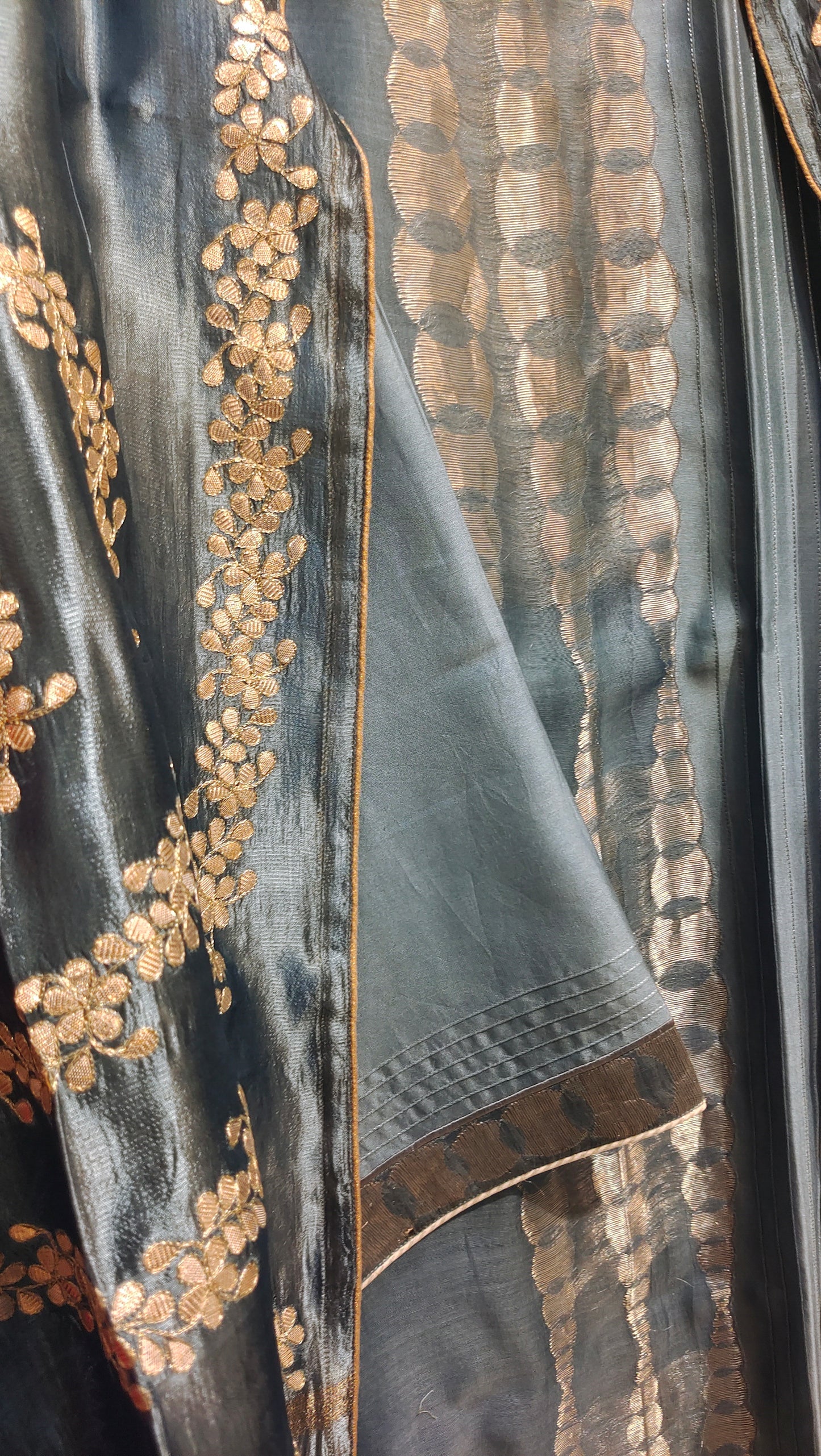 Semi Stitched Chanderi Formal Suitset