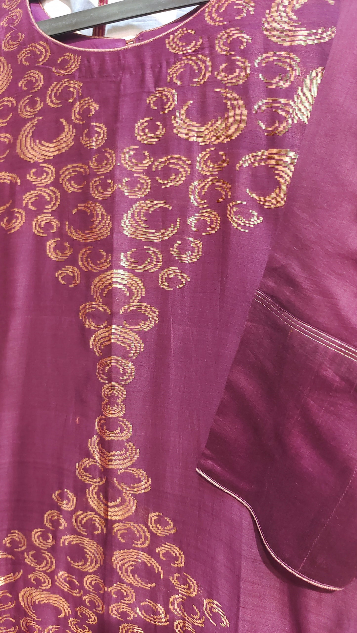 Indowestern chanderi formal dress- Ready size 42