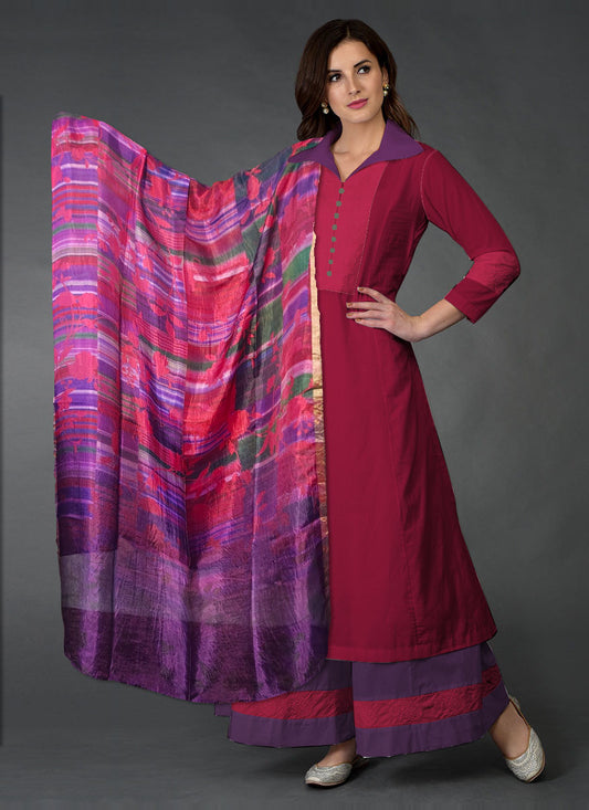 Printed Pure Silk Dupatta (VKSDNOV11DUP54) - VISHAL KAPUR
