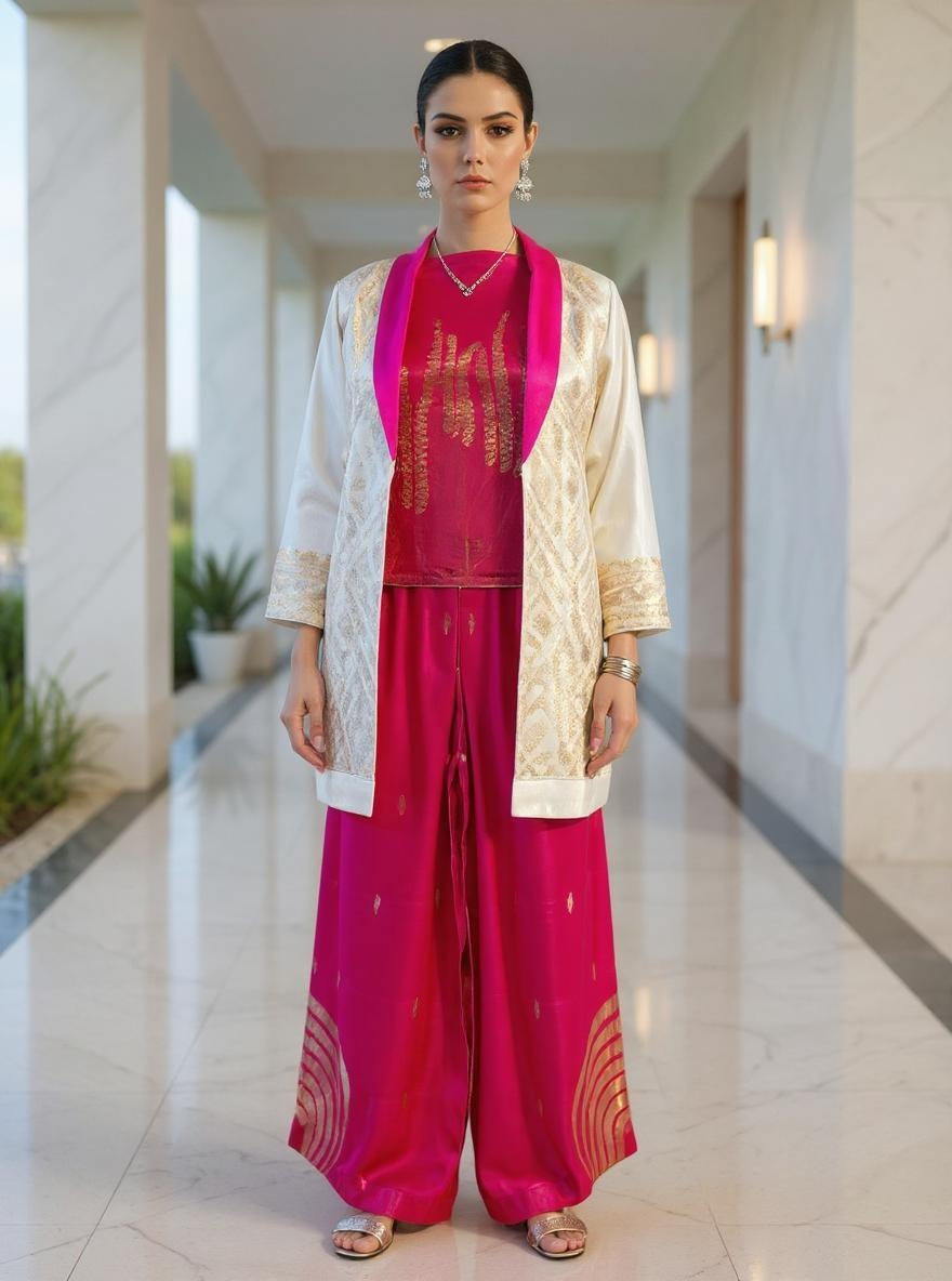 Stitched Chanderi Long Dress