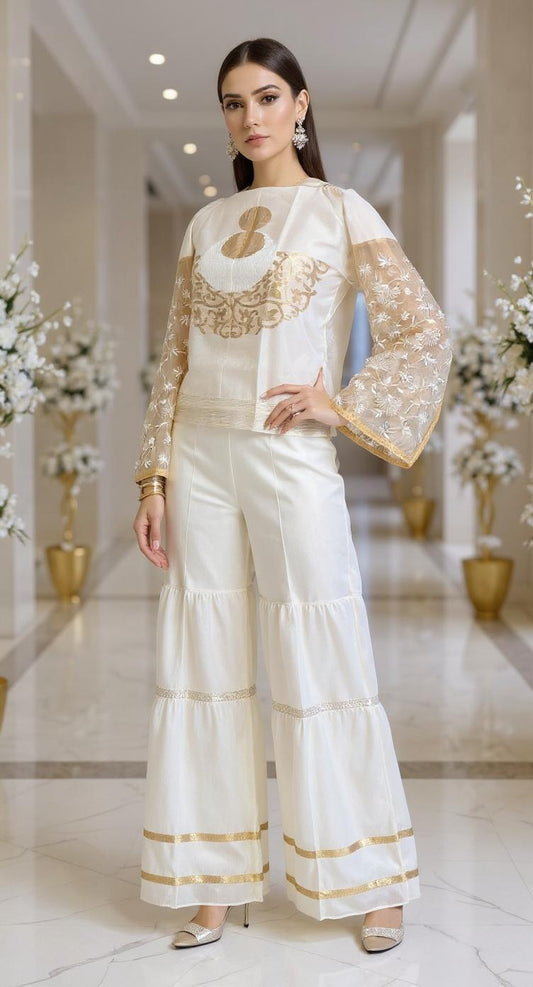 Semistitched Chanderi Ɓlouse