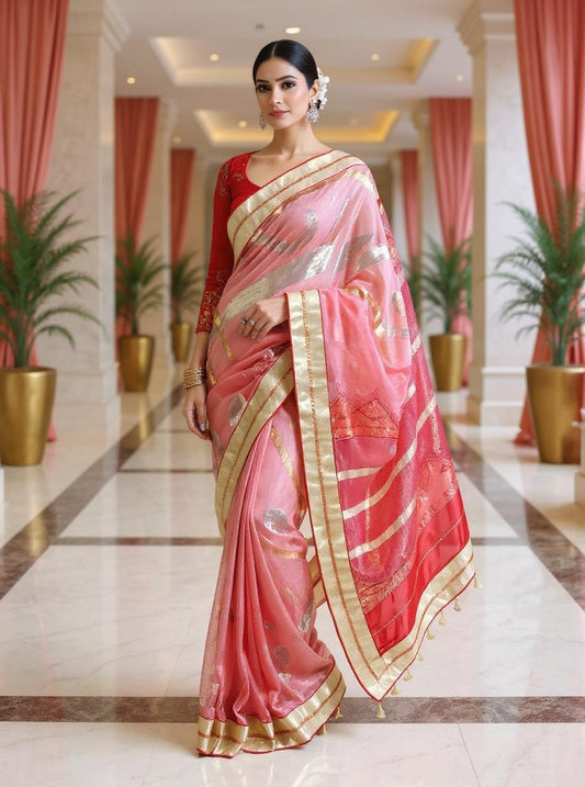 Formal Chanderi Zari Woven Saree