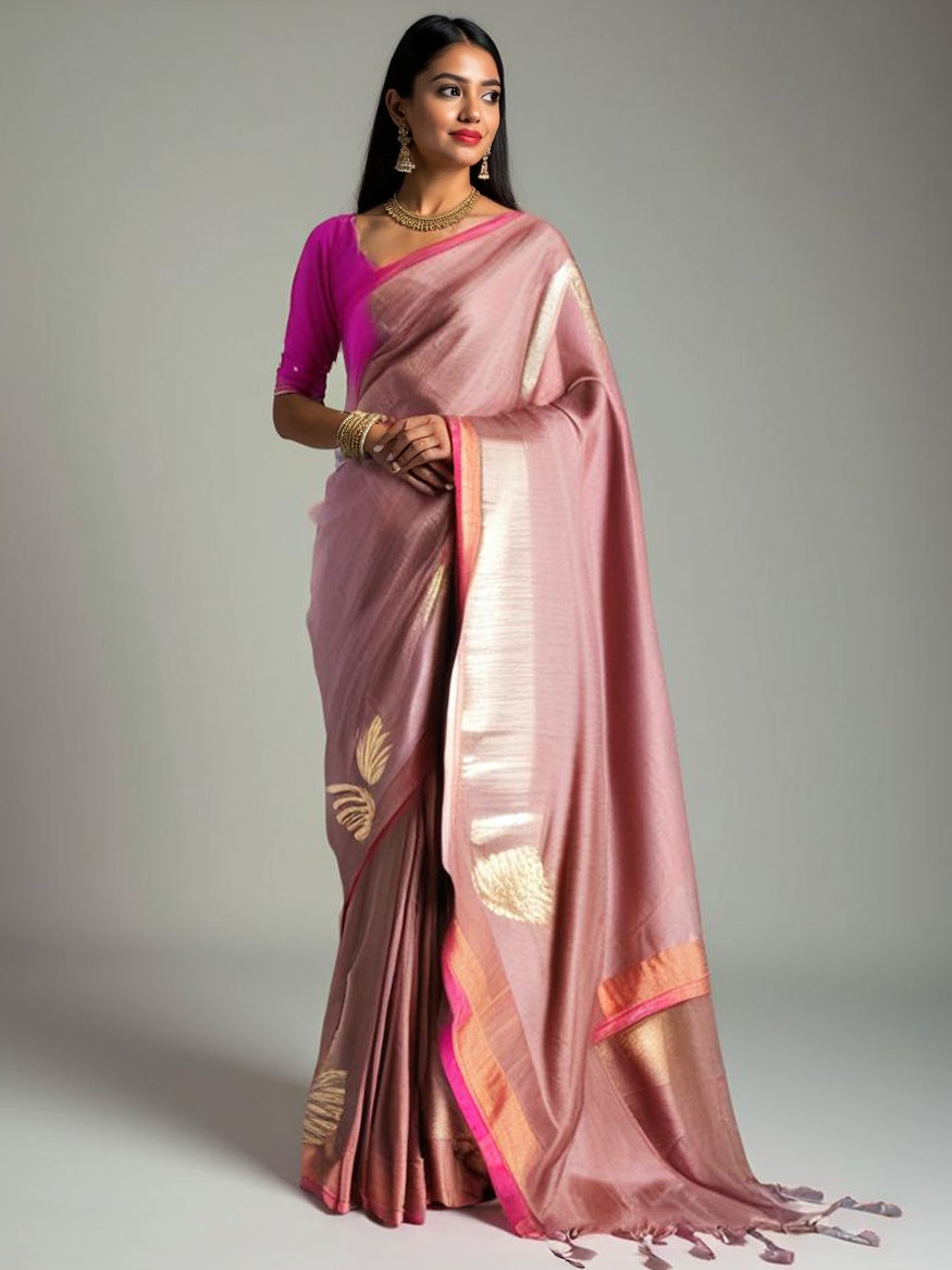 Formal Chanderi Zari Woven Saree VISHAL KAPUR