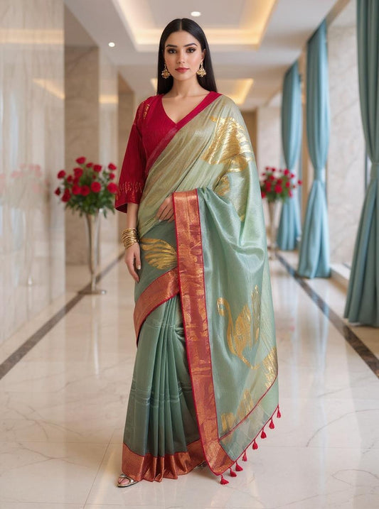 Formal Chanderi Zari Woven Saree